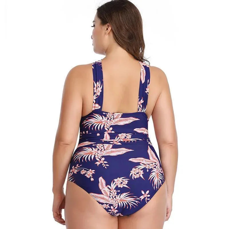 Tropical Club One Piece Swimwear - Sexy High Waisted Bathing Suit for Women, Perfect for Beach Vacation & Pool Party