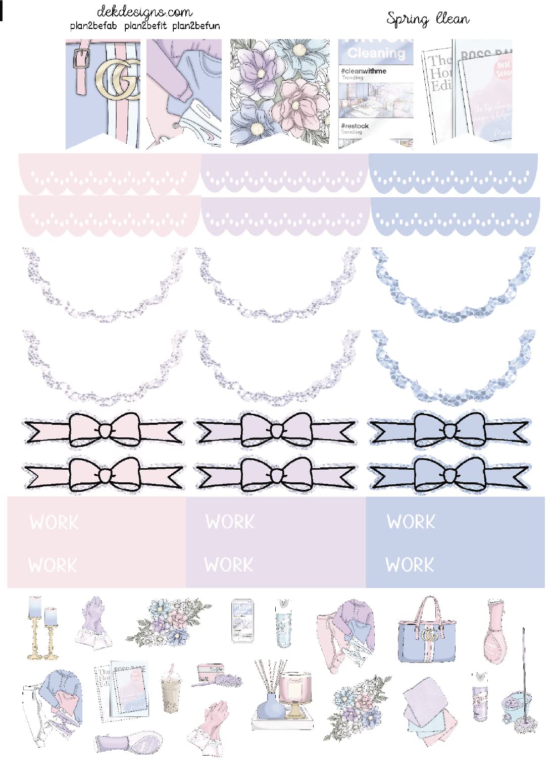 Spring Cleaning Life Planner Sticker Kit - 150+ Premium Matte Stickers for Organizing, Journaling & DIY Projects - Perfect for Bullet Journals, Planners & Scrapbooking