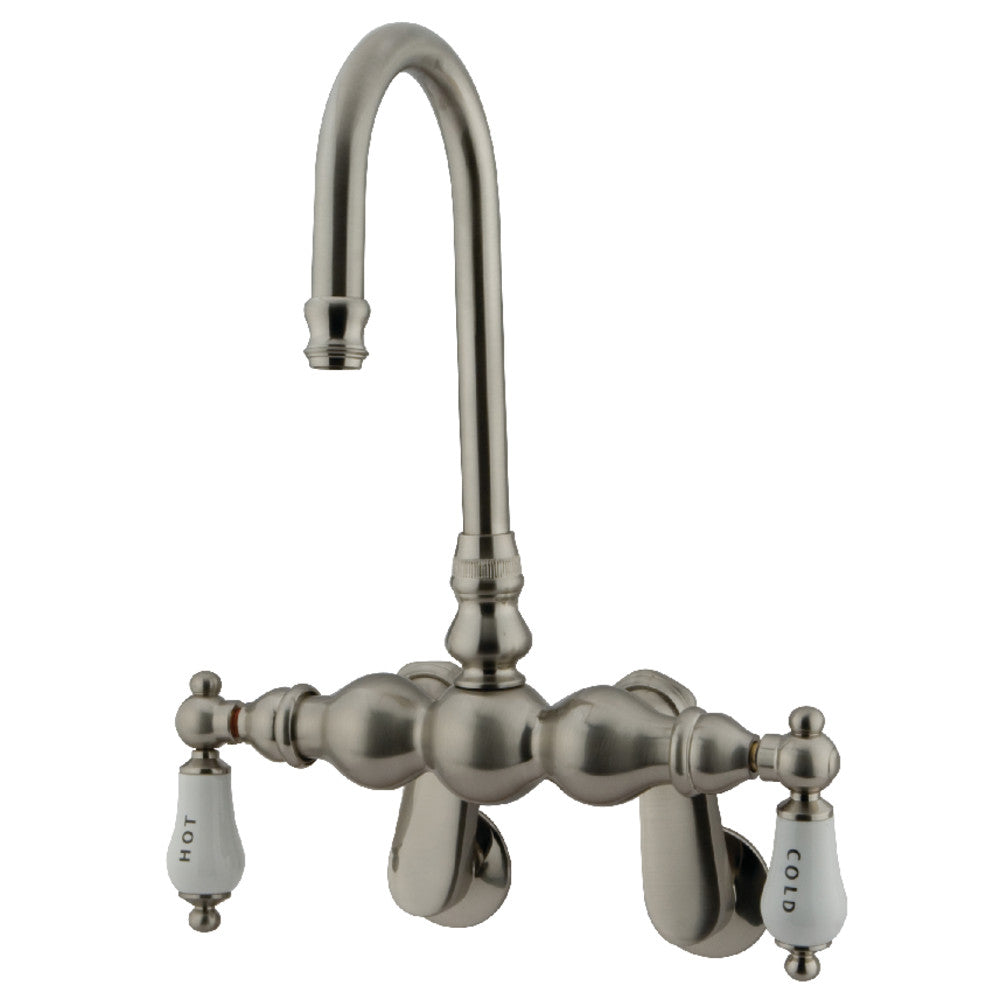 Kingston Brass CC85T5 Vintage Adjustable Wall Mount Tub Faucet - Classic Bathroom Fixture for Clawfoot & Freestanding Tubs, Perfect for Vintage & Farmhouse Style Bathrooms