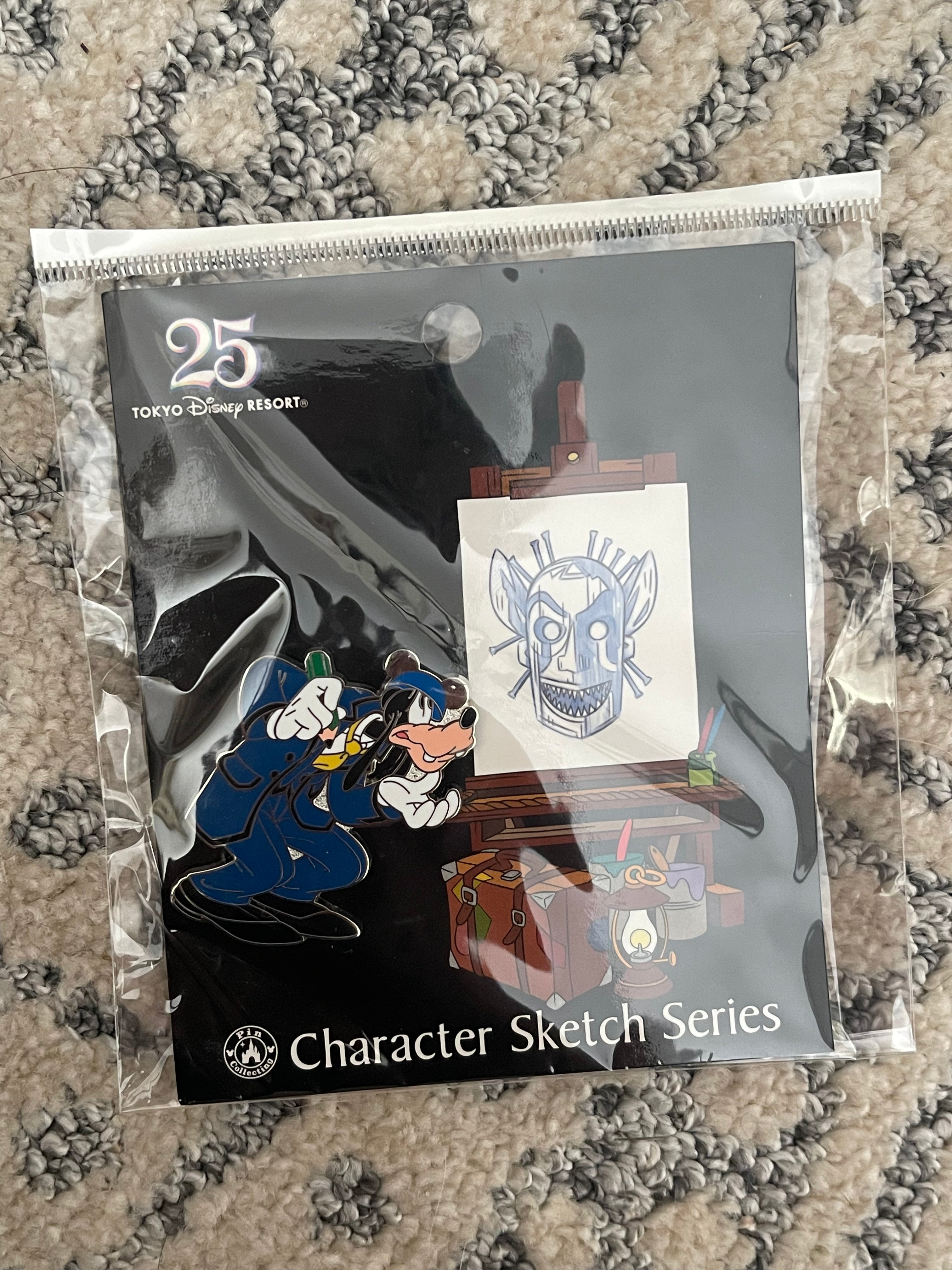 Tokyo Disney Character Sketch Series Enamel Pin - Cute Collectible Badge for Backpacks, Jackets, Hats & Disney Fan Gifts