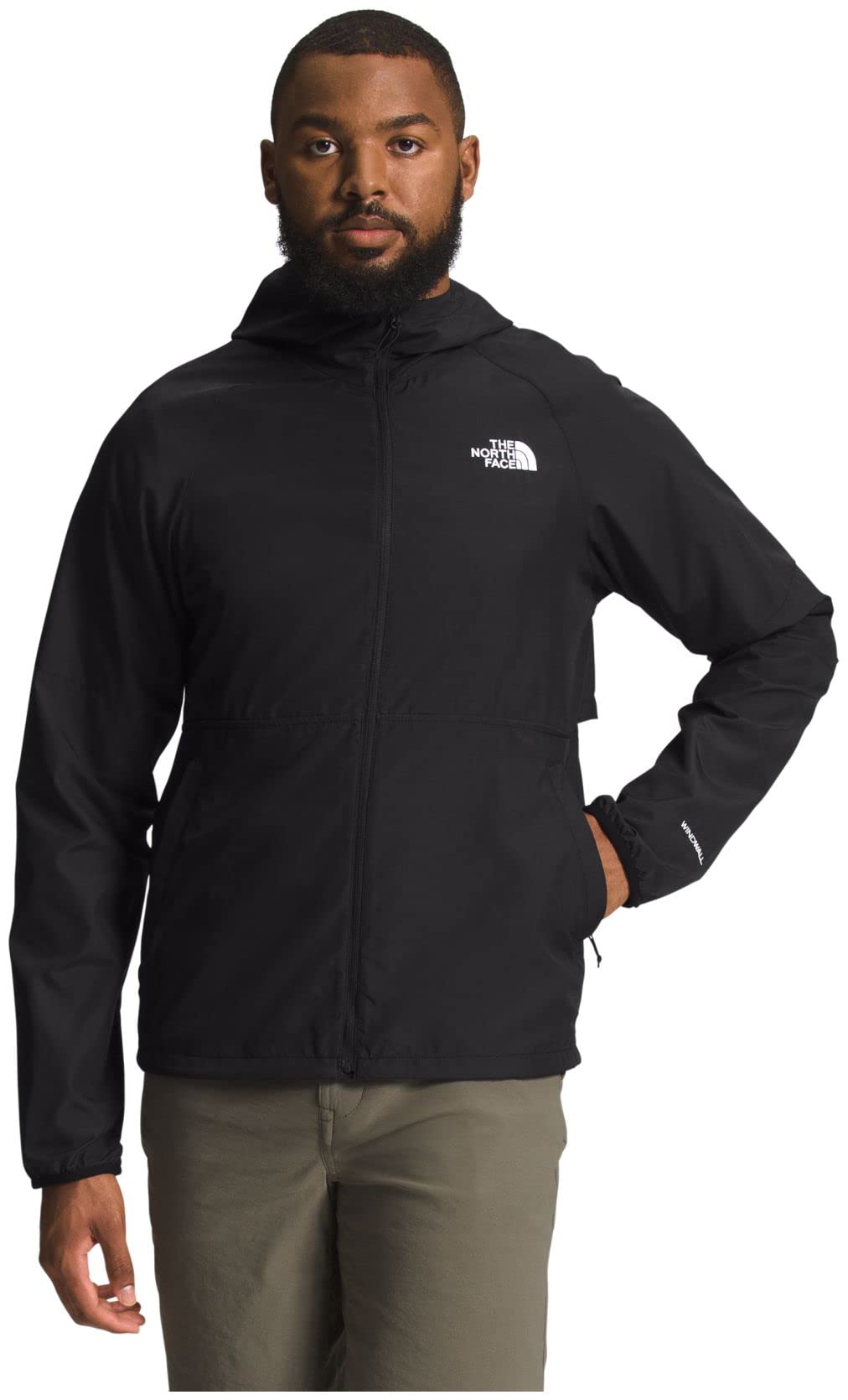 THE NORTH FACE Men's Flyweight Hoodie - Lightweight Water-Resistant Hiking Jacket for Outdoor Adventures & Travel