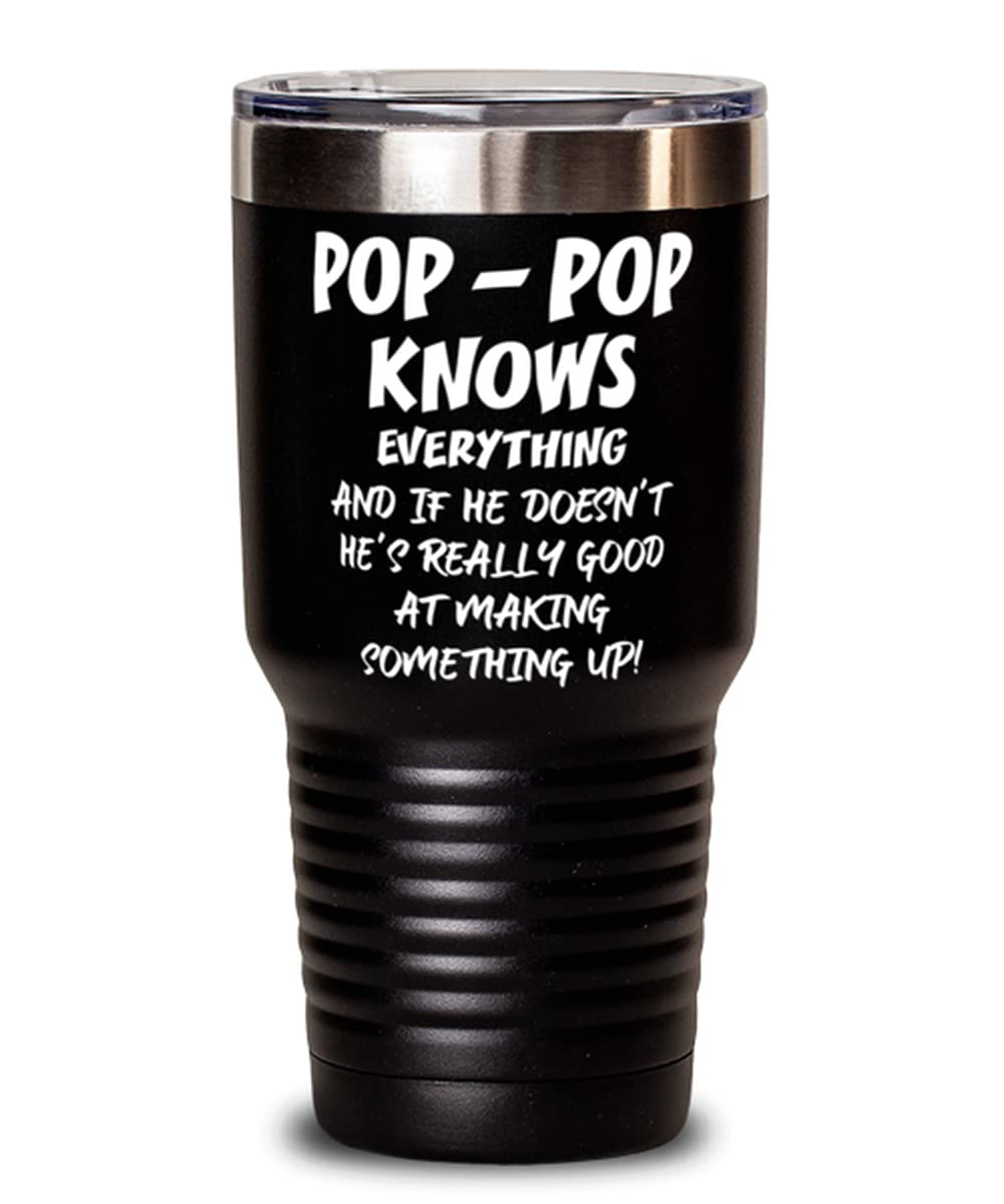 30oz Dad Tumbler - Vacuum Insulated Stainless Steel Travel Mug with POP Design, Perfect Gift for Father's Day, Birthday & Daily Commute - Keeps Coffee Hot or Cold for Hours
