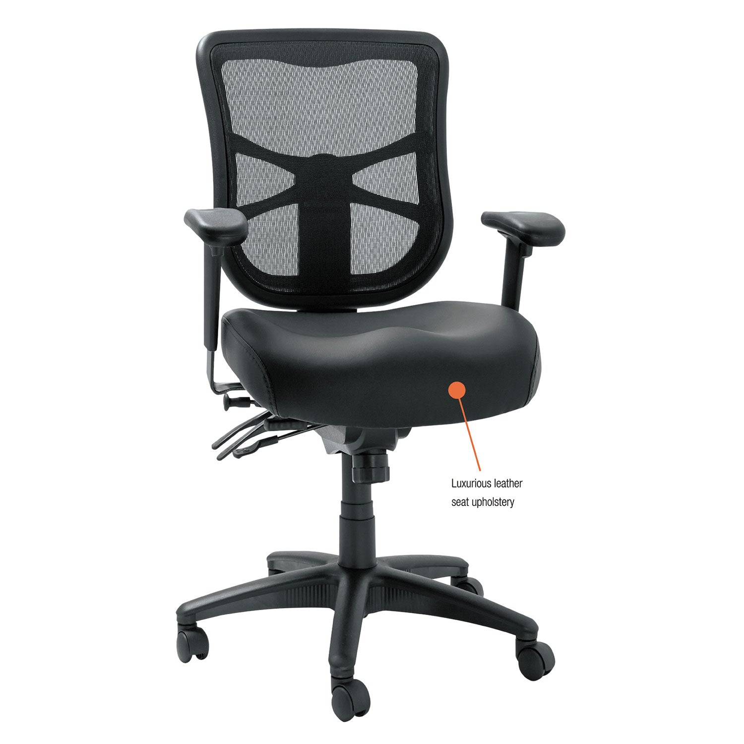 Alera Elusion Series Mesh Mid Back Multifunctional Office Chair - 275 lb Weight Capacity, Adjustable Seat Height 17.7