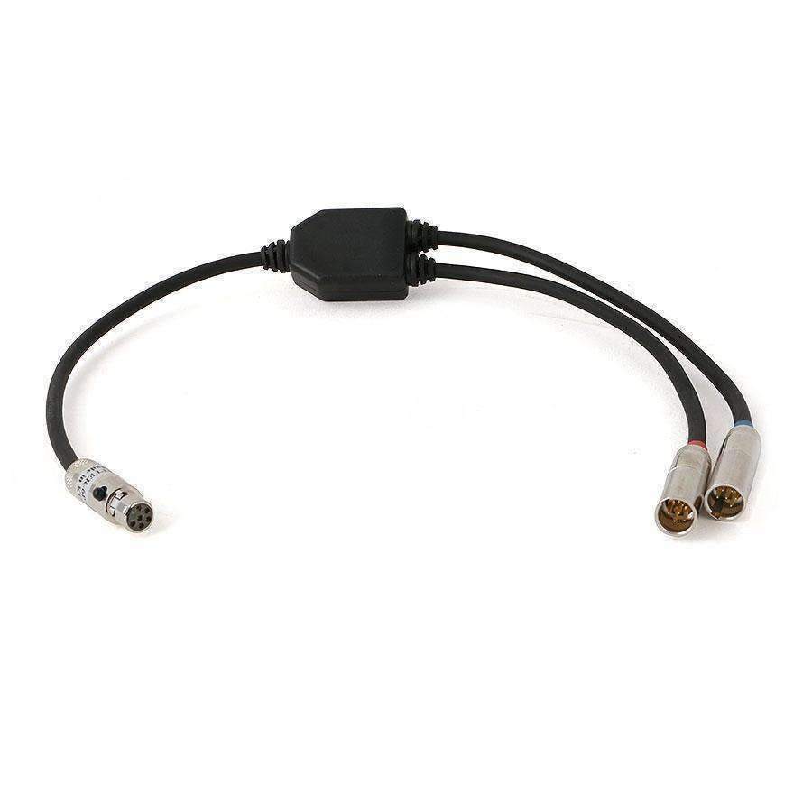 6 Pin to Dual 6 Pin Intercom Auxiliary Port Splitter Cable - Perfect for Motorcycle Communication Systems & Two-Way Radio Headsets