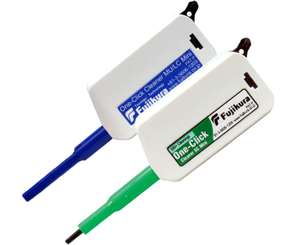 Mini One Click ST, SC, FC, LC, MU Fiber Optic Cleaning Pens - 500 Cleans for Network Equipment, Data Centers & Telecom Maintenance
