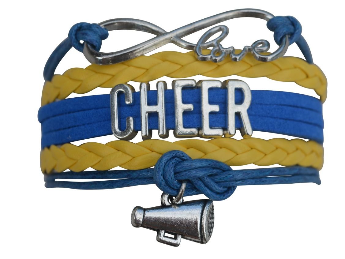 Infinity Collection Cheerleading Bracelets - Adjustable Rhinestone Sports Bracelets for Cheerleaders, Dancers & Athletes - Perfect for Competitions, Games & Team Spirit Events
