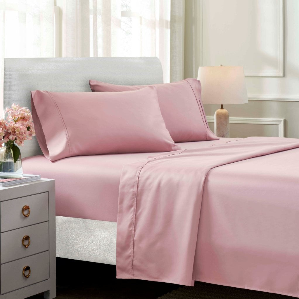 Premium 1400-1500 Thread Count Cotton Blend Deep Pocket Bed Sheet Set - Ultra Soft & Breathable for a Comfortable Sleep - Perfect for Master Bedroom, Guest Room & Dorm