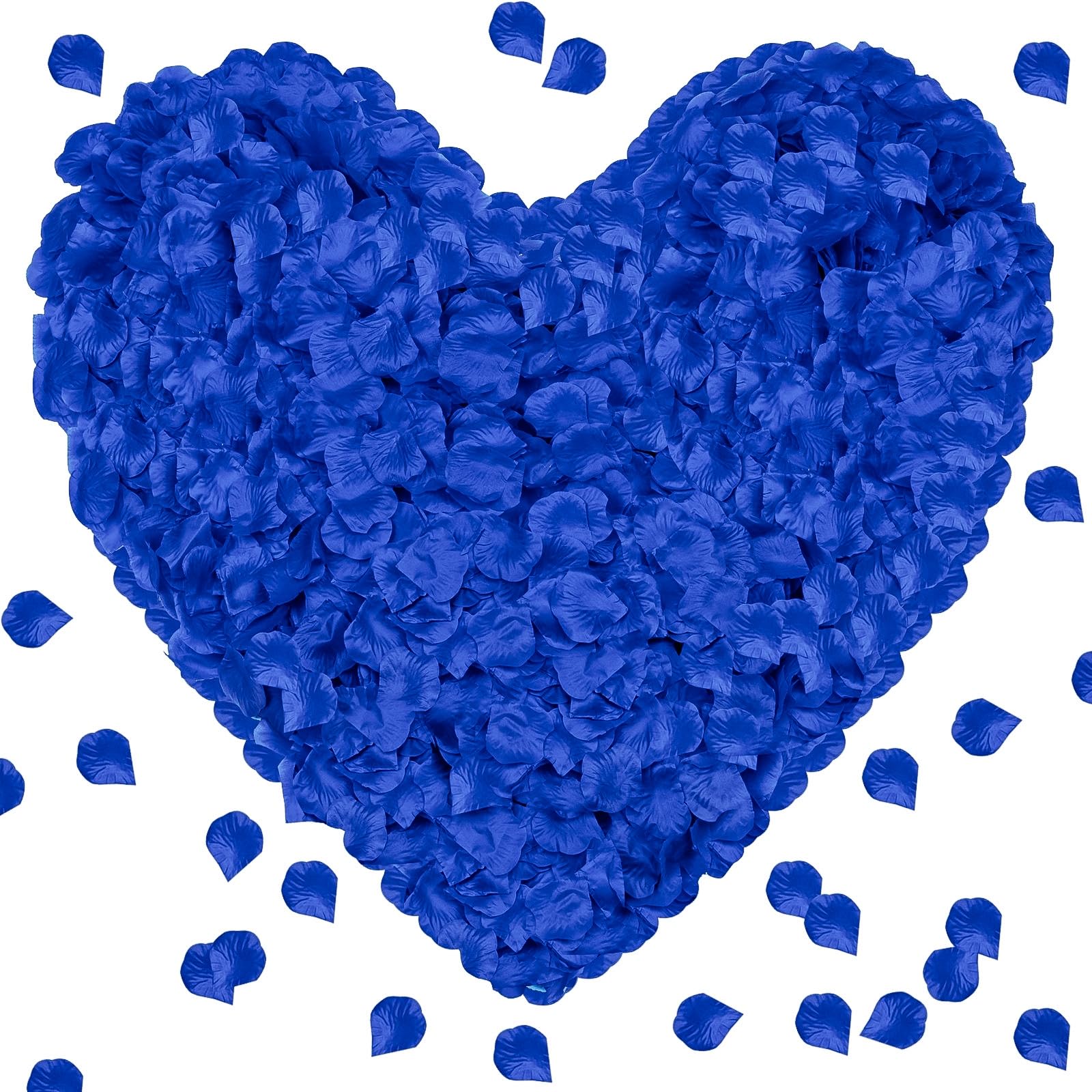 1000Pcs Artificial Silk Rose Petals - Dark Blue Fake Flower Petals for Wedding Decorations, Romantic Proposals, Anniversary Parties & Home Decor | Perfect for Table Scatter, Aisle Decoration, Photo Backdrops & Event Centerpieces