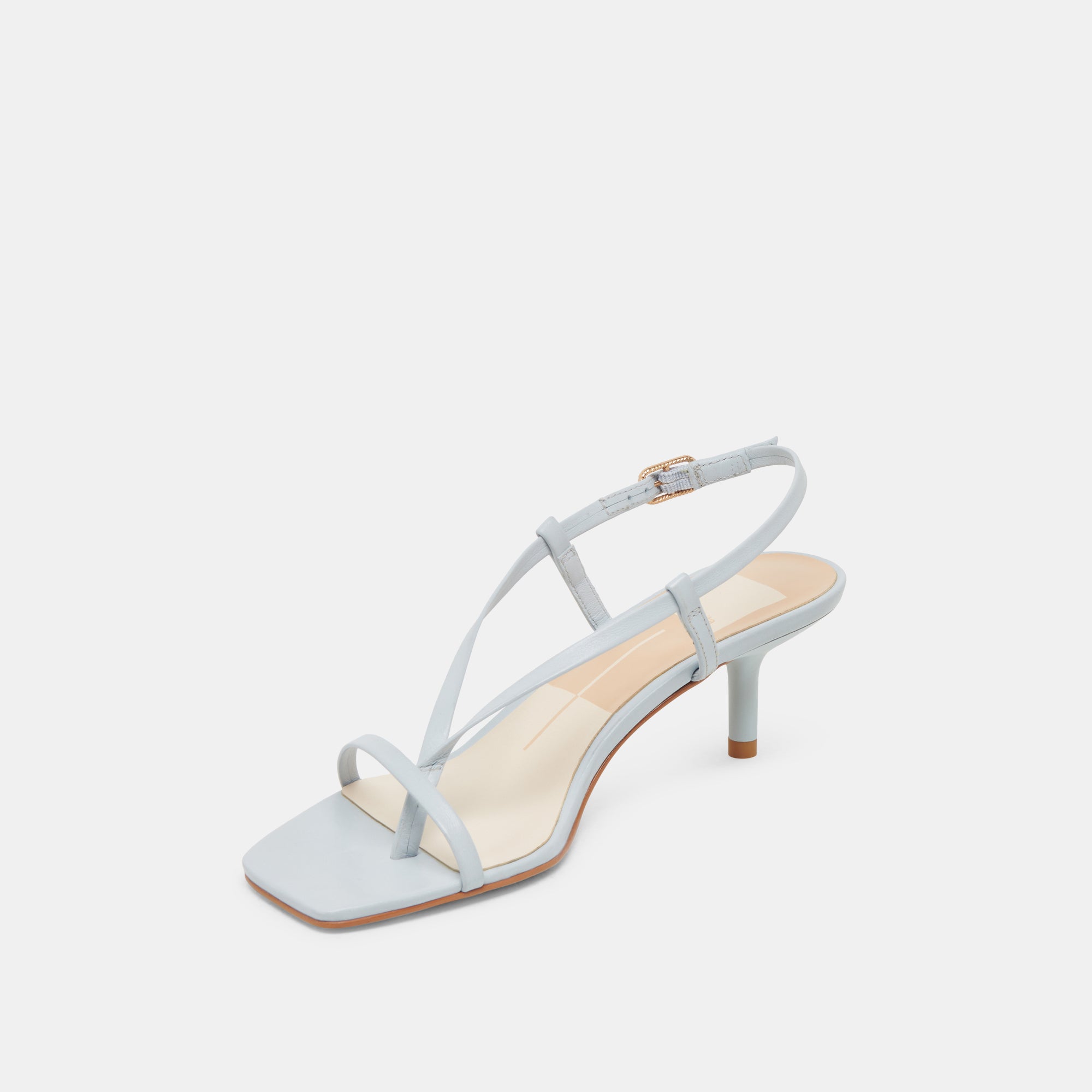LAURY Women's Ice Blue Leather Heels - Elegant High Heels for Parties, Weddings & Special Occasions