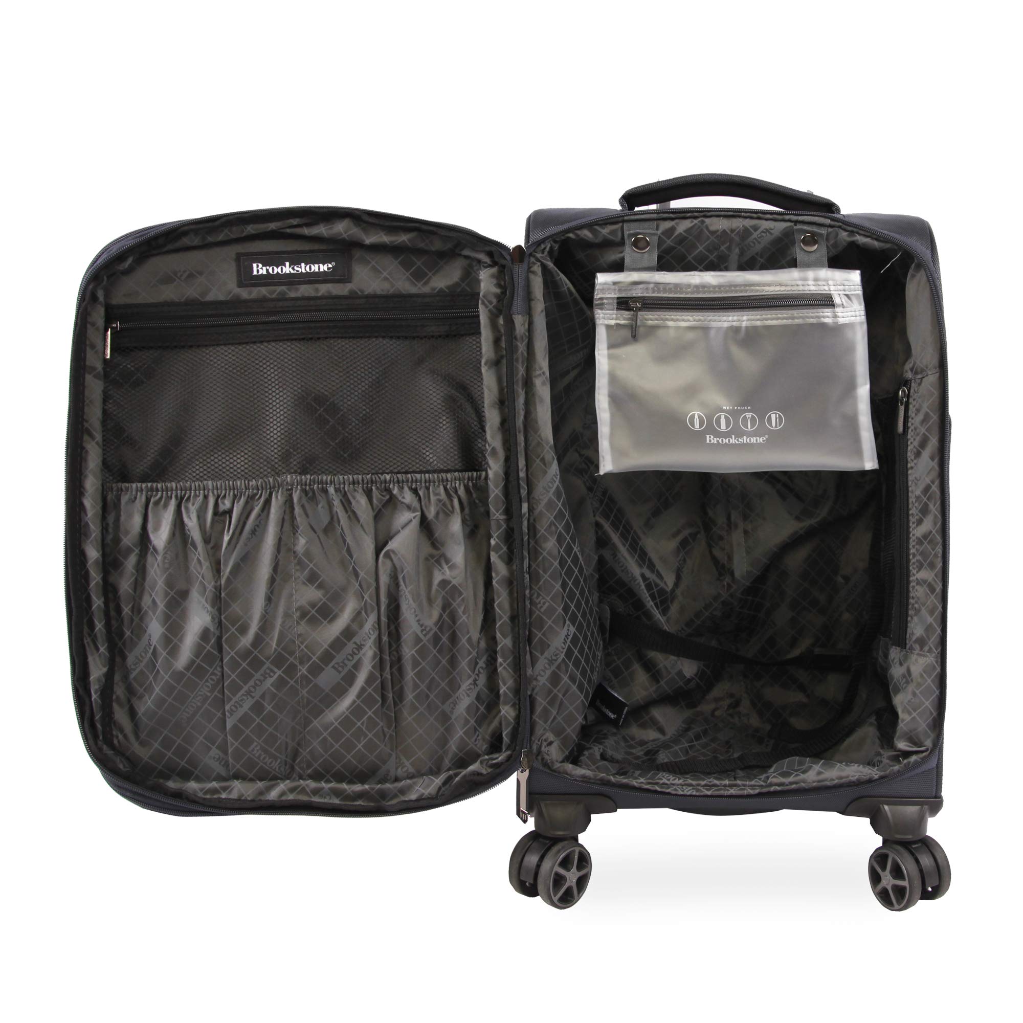 Elswood Spinner Suitcase - Lightweight Navy Blue Carry-On Luggage with 360° Wheels for Travel, Business Trips & Weekend Getaways