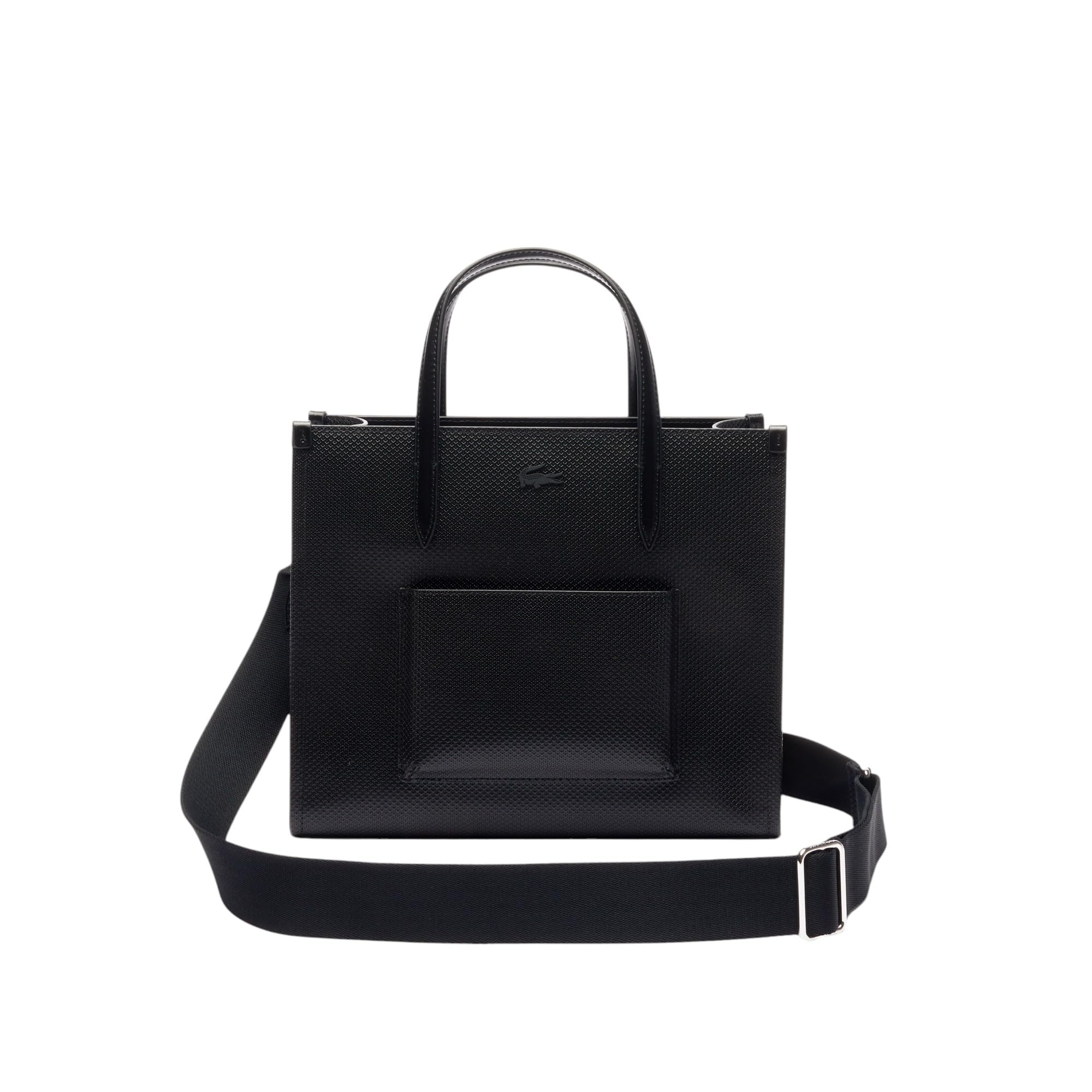Lacoste Chantaco Small Leather Tote Bag for Women | Premium Genuine Leather Handbag | Perfect for Work, Travel & Everyday Use