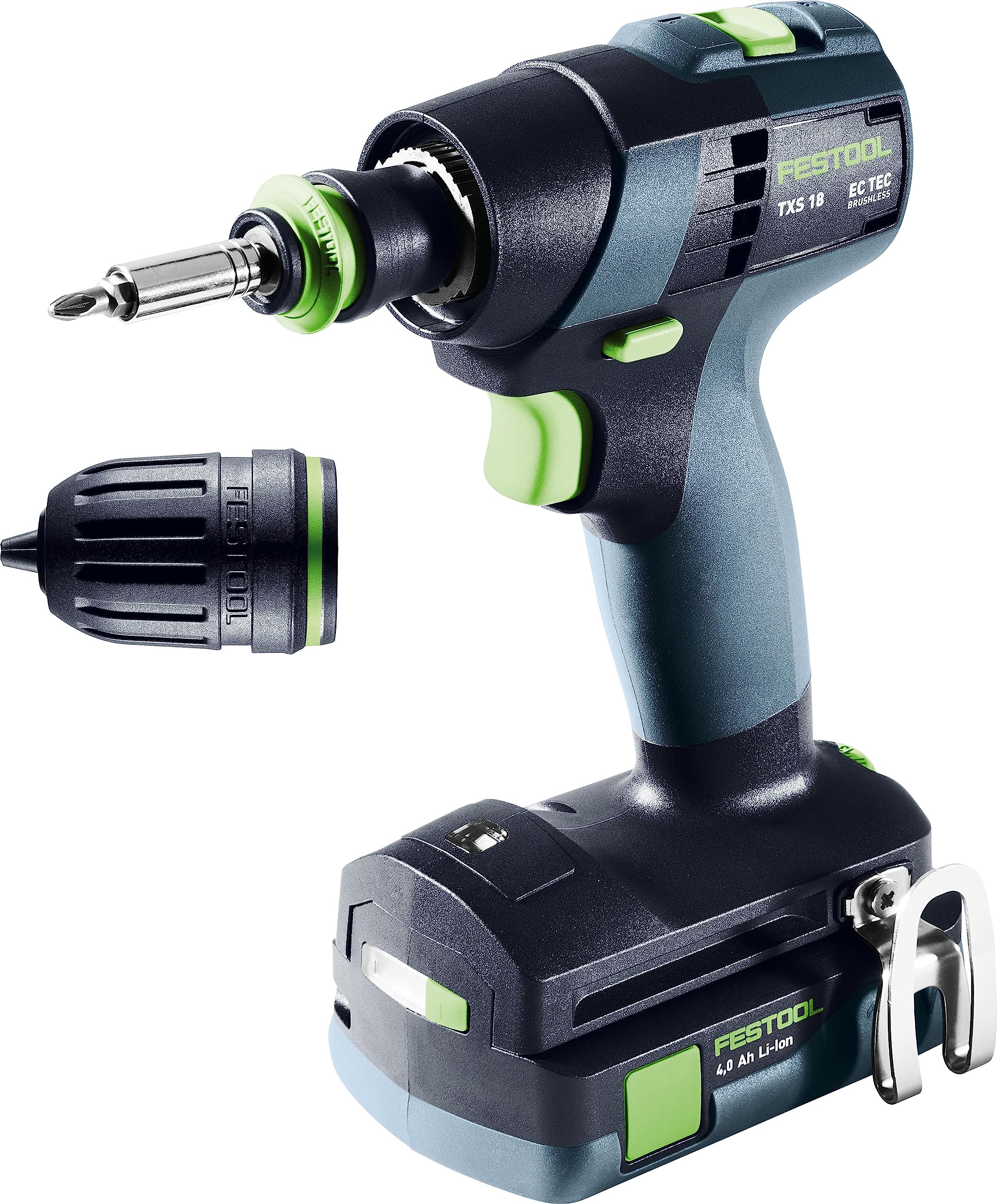 Festool TXS 18 C3.0 Cordless Drill Set - 18V Lithium-Ion Battery, Compact & Powerful for Woodworking, Metal Drilling & DIY Projects