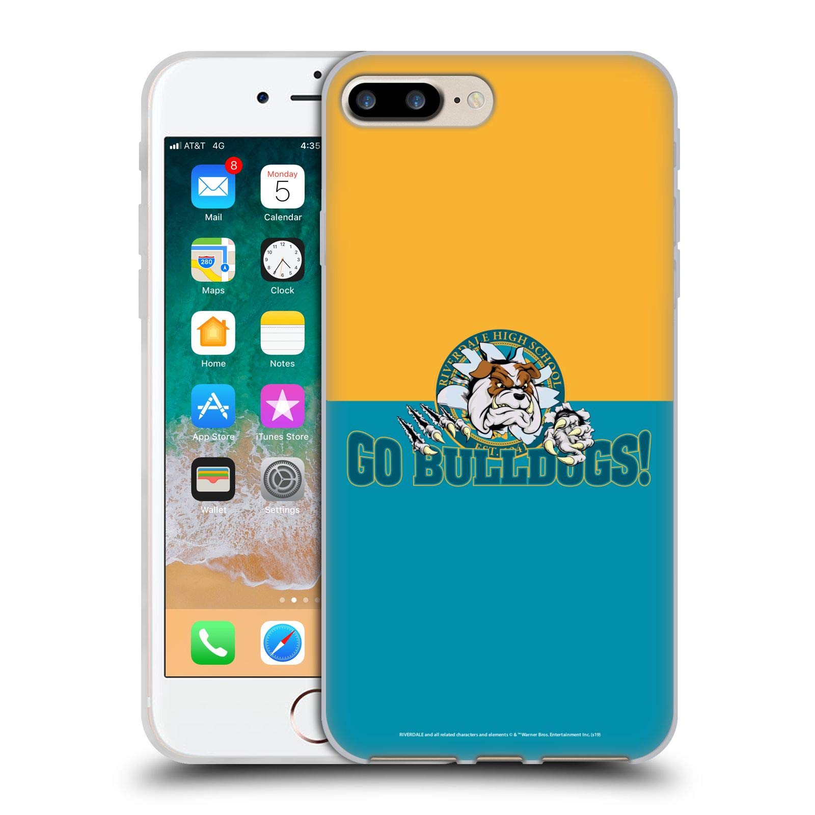 Head Case Designs Riverdale Go Bulldogs! iPhone 7 Plus/8 Plus Case - Officially Licensed Soft Gel Protective Cover for School, Sports & Fan Showcase