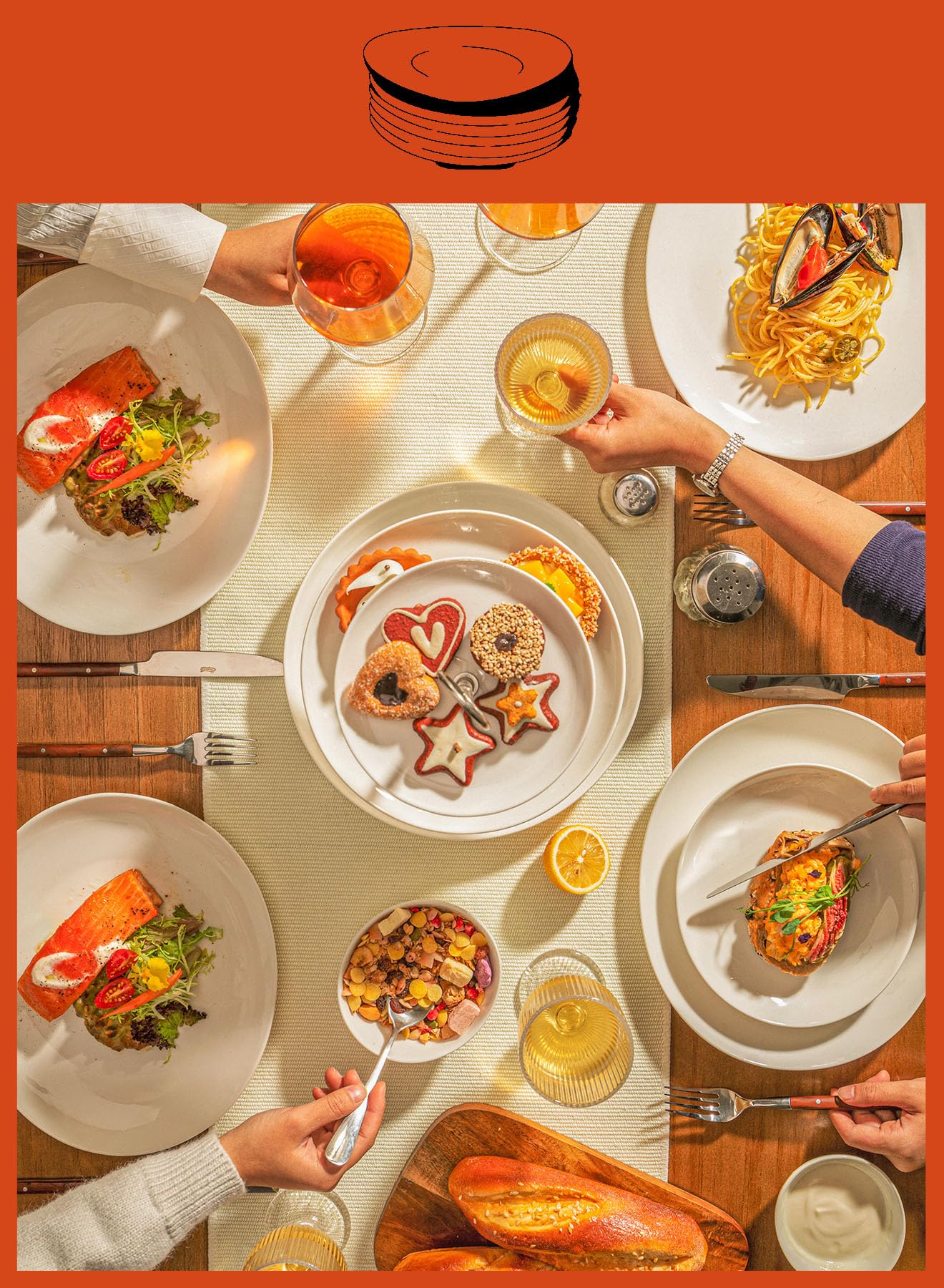 Sweese Porcelain 7.8 Inch Dessert Plates Set of 6 - White Salad Plates, Appetizer Plates, Small Plates - Dishwasher, Microwave & Oven Safe - Scratch Resistant Smooth Glaze - Perfect for Dinner Parties, Dessert Serving & Everyday Use