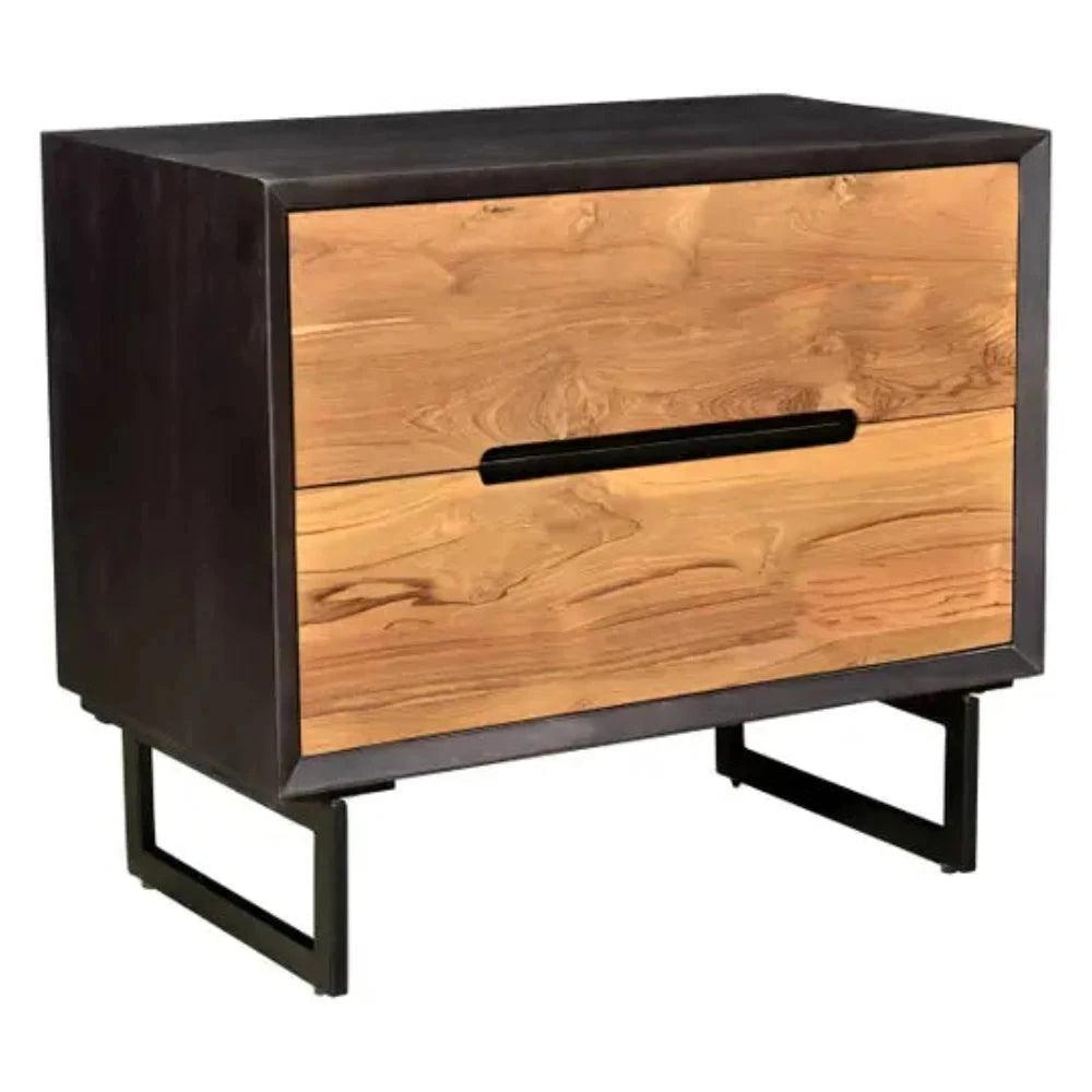 28 Inch Nightstand Brown Scandinavian Style Bedside Table - Modern Minimalist Wooden End Table for Bedroom, Living Room & Guest Room