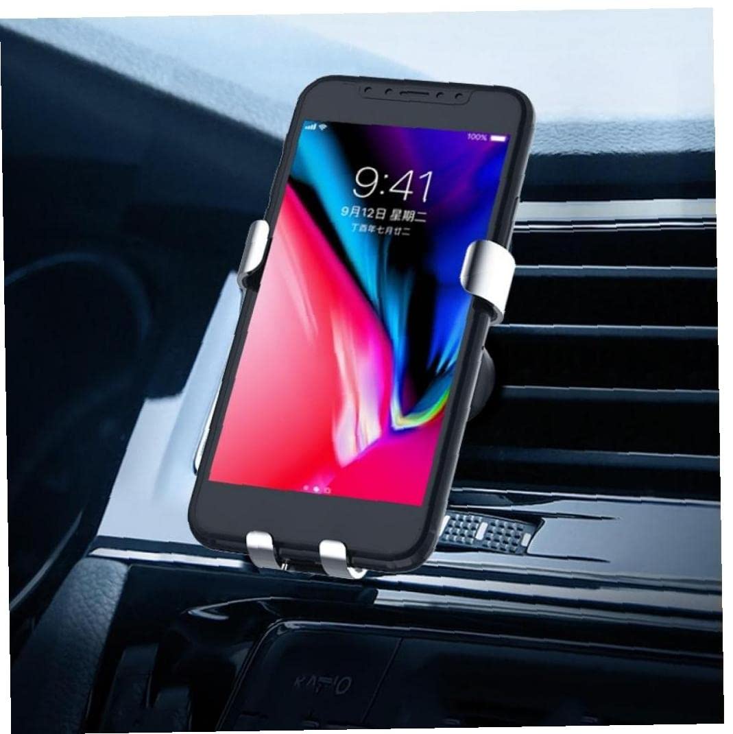 Universal Car Phone Holder - Metal Air Vent Mount with Gravity Clip for iPhone, Samsung & GPS Devices | Secure & Hands-Free Driving, Perfect for Commuting & Road Trips