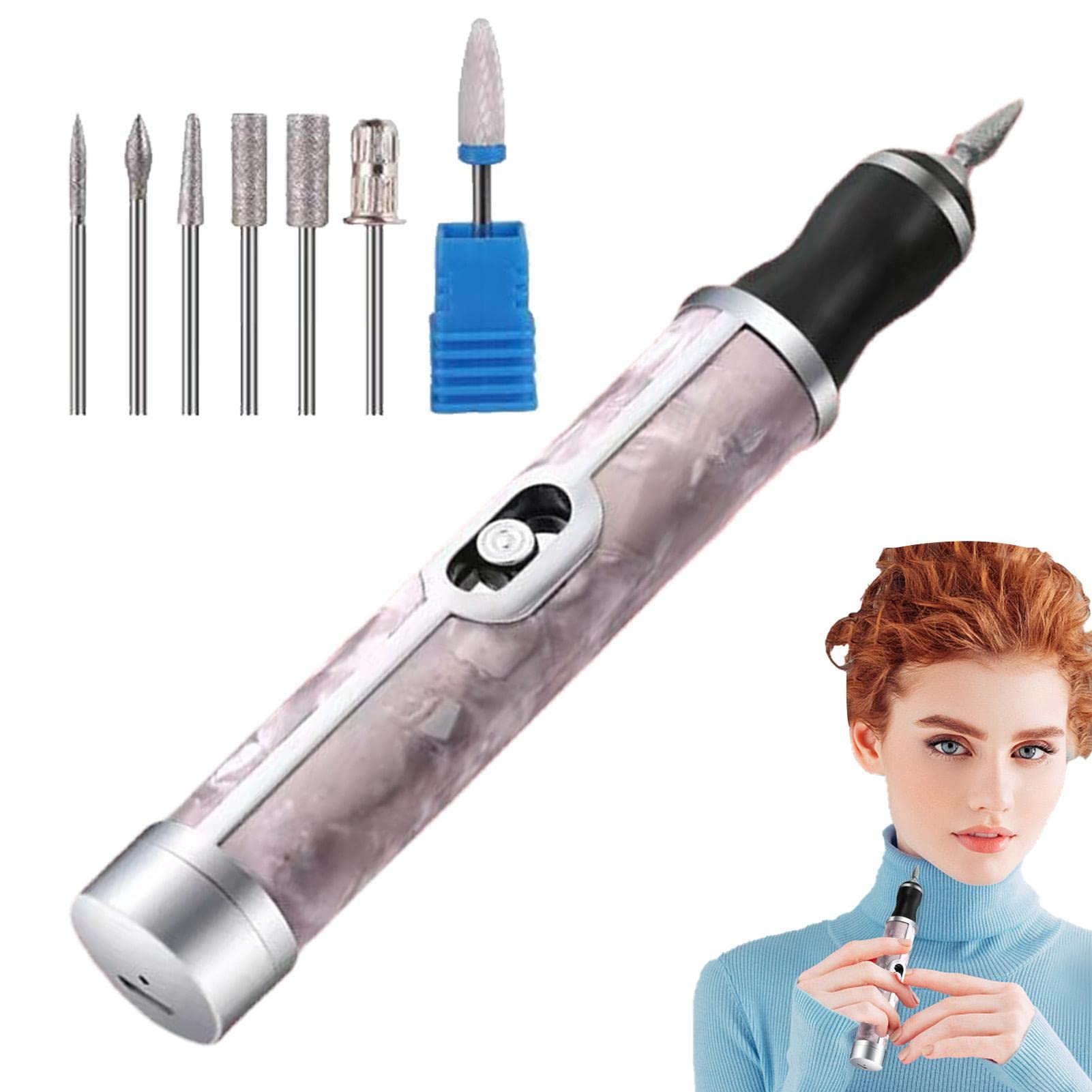 Professional Electric Nail Drill & File Kit - 4 Speed Nail Grinder for Thick Toenails, Manicure & Pedicure, Nail Shaping & Polishing - Perfect for Home Nail Care & Salon Professional Use