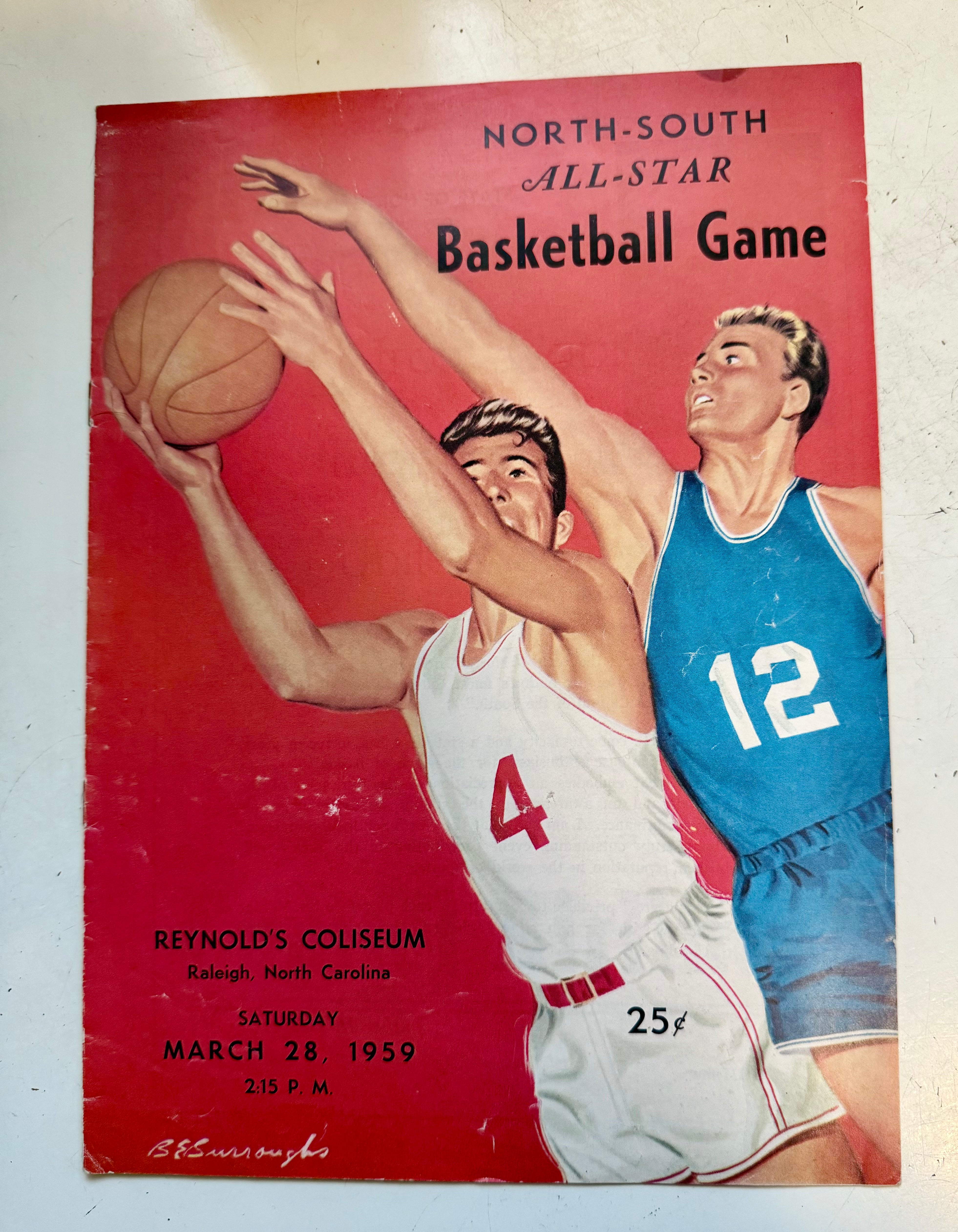 1959 North vs South All-Star College Basketball Game - Vintage Sports Memorabilia & Collectibles for Fans and Historians | Perfect for Display, Gifts, and Sports Memorabilia Collections
