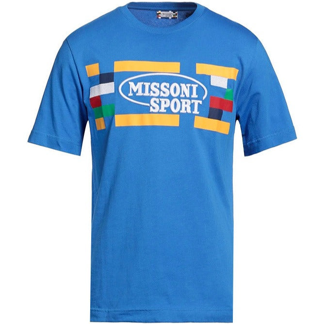 Missoni Sport Embroidered T-Shirt for Women | Fashionable Cotton Tee with Unique Design | Perfect for Casual Wear, Gym, and Outdoor Activities