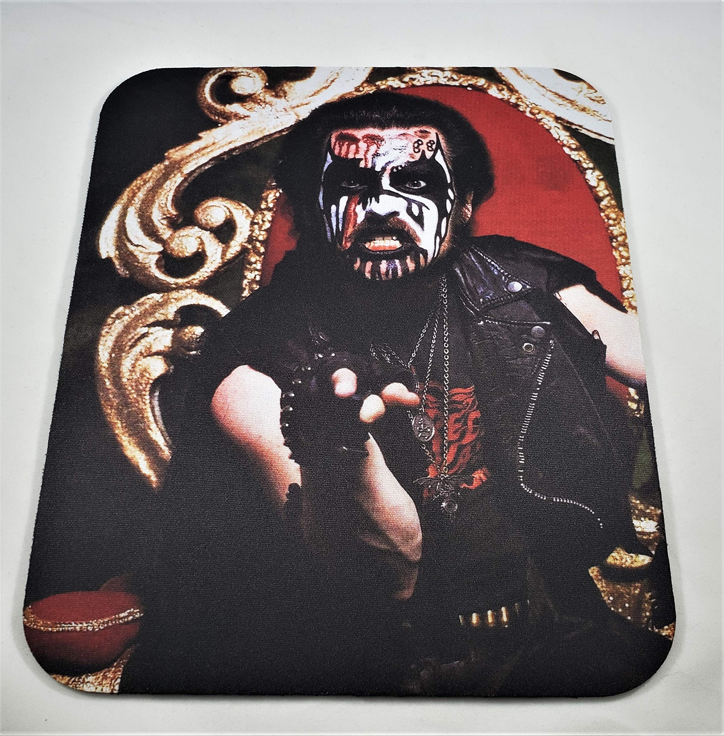 KING DIAMOND On His Throne Gaming Mouse Pad - Mercyful Fate Inspired Non-Slip Rubber Base Computer Mousepad for PC & Laptop - Perfect for Gamers, Office & Heavy Metal Fans