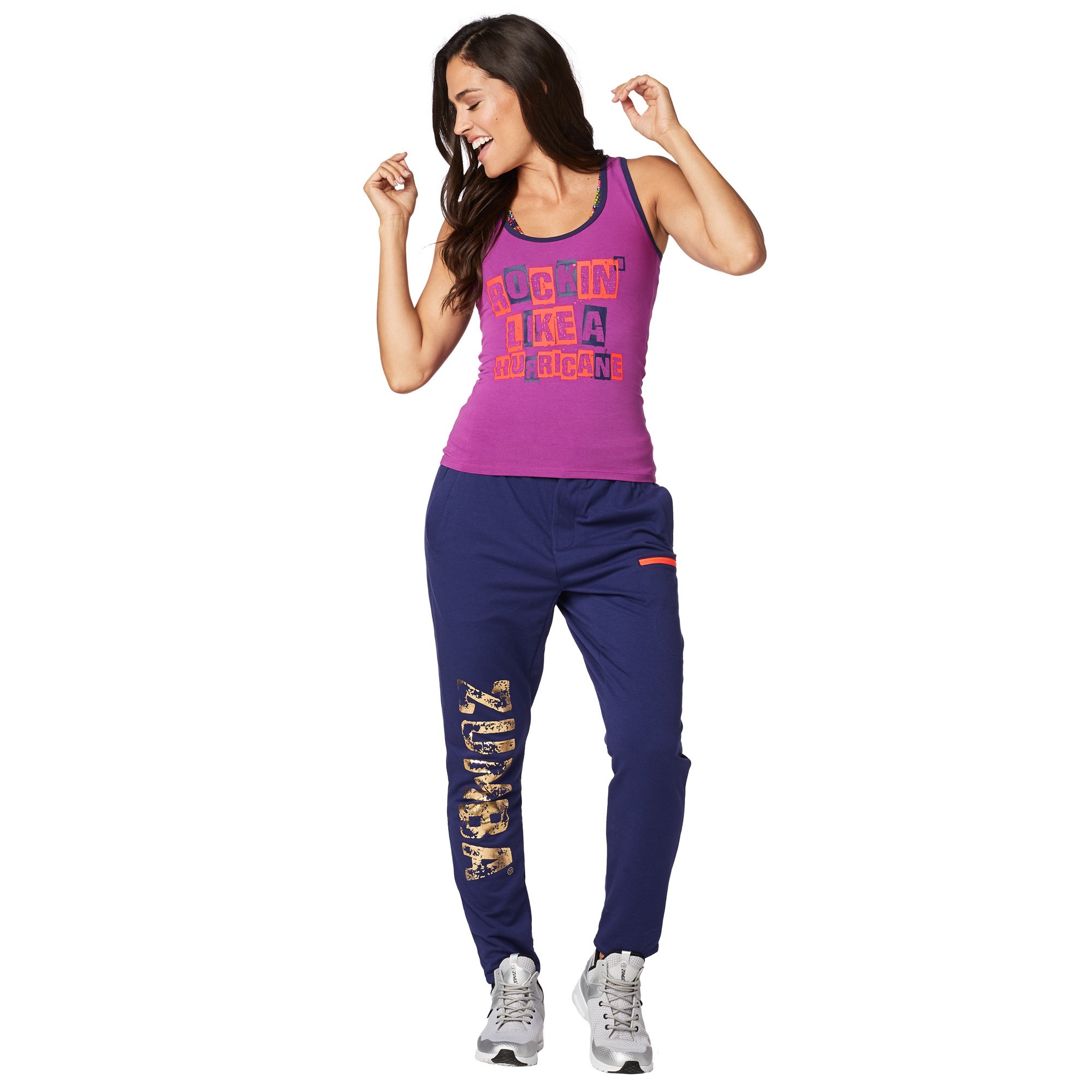 Zumba Dance Fitness Tank Tops for Women - Soft Graphic Print Workout Racerback Tops | Yoga, Gym, Aerobics & Dance Classes