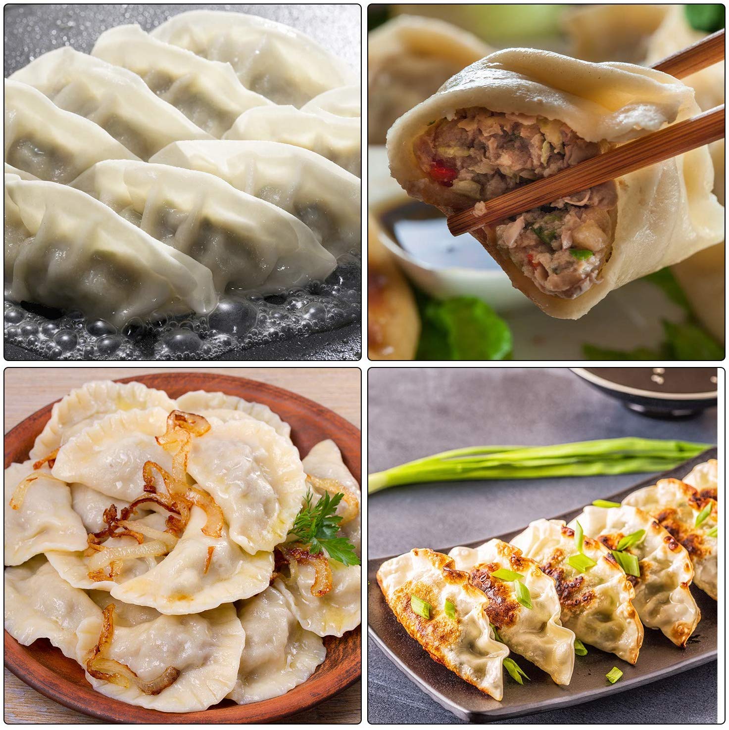 5-Piece Stainless Steel Dumpling Maker Set - Professional Dumpling Wrapper Mold, Dough Press & Ravioli Cutter for Home Kitchen | Perfect for Asian Cooking, Meal Prep & Family Gatherings