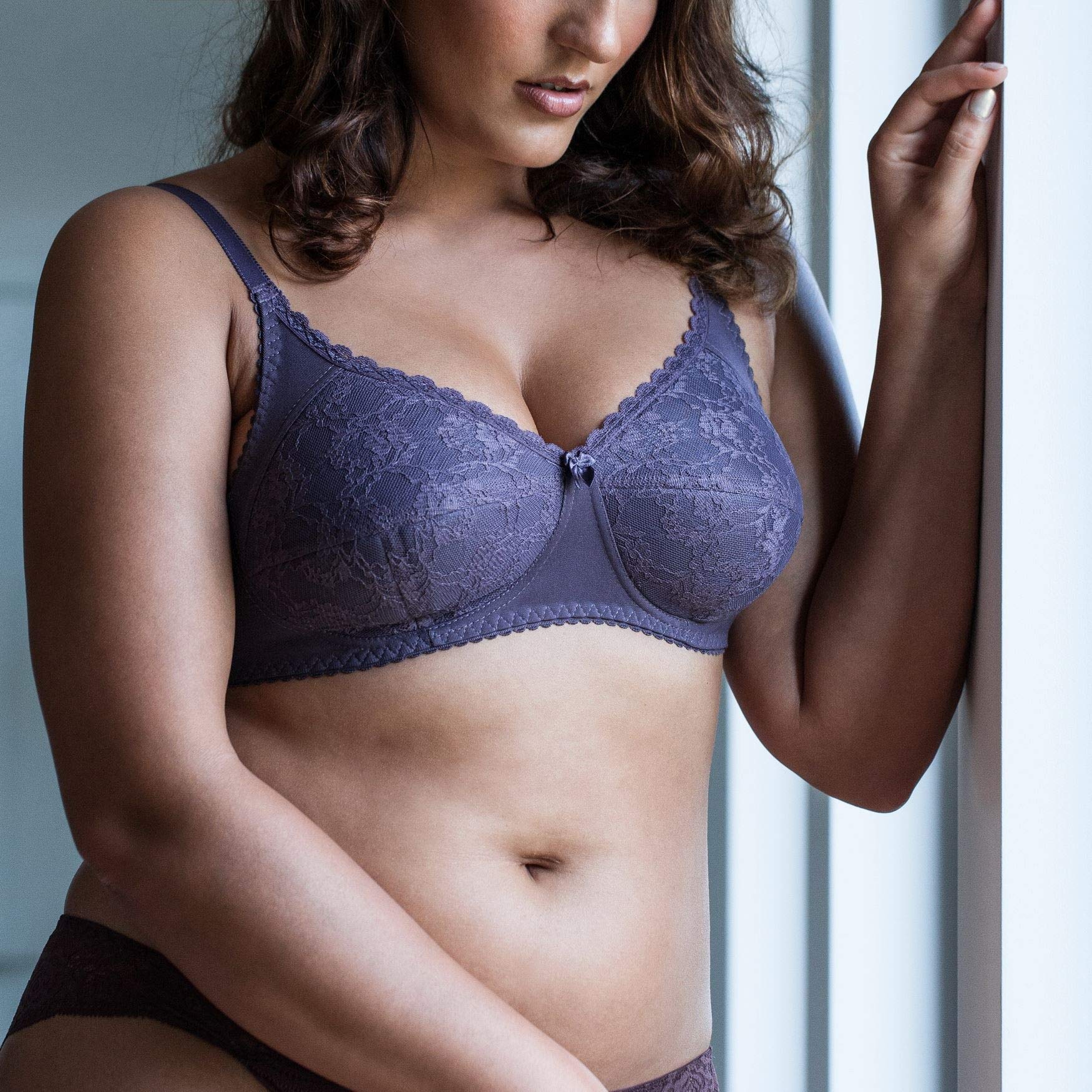 Frugue Women's Padded Wireless Plus Size Minimizer Bra - Comfortable Full Coverage Support for Everyday Wear & Active Lifestyles