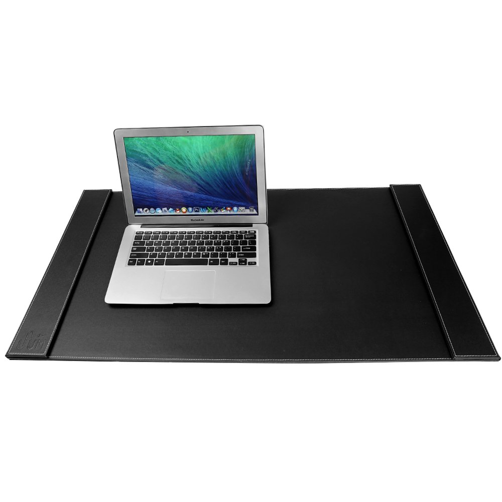 Non-Slip Office Desk Pad 34x20 Inch - Large Mouse Pad & Laptop Mat for Work & Home Office - Black - Perfect for Writing, Typing & Computer Use