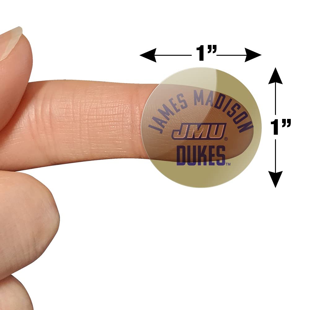 James Madison University Dukes 1 Inch Planner Stickers - Clear Scrapbooking & Crafting Decals for Bullet Journals, Calendars, DIY Projects - Perfect for School, Office & Home Organization