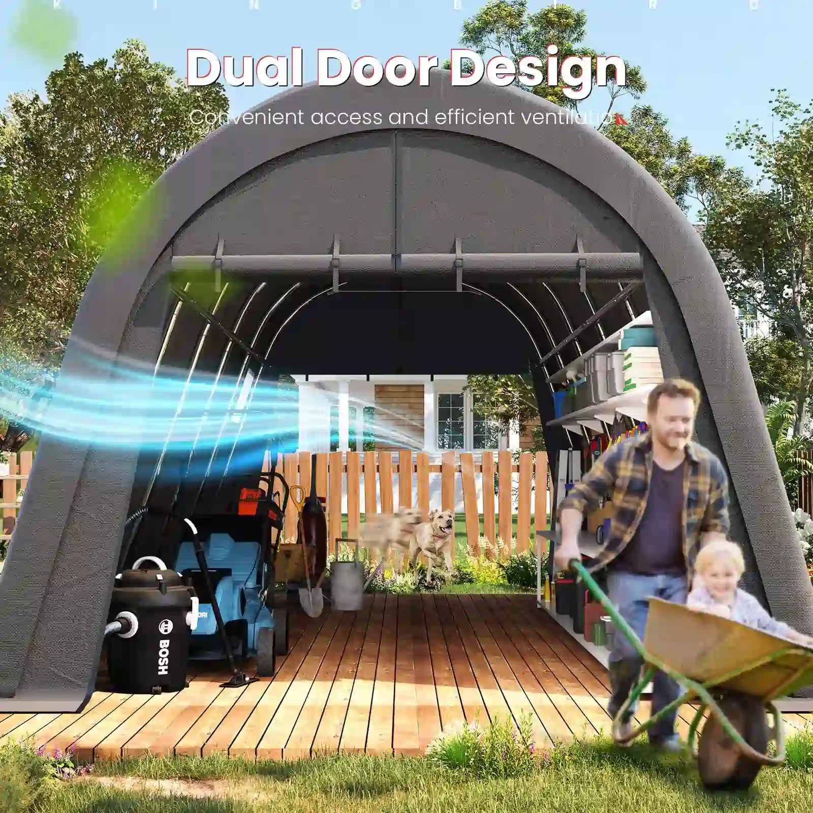 Heavy Duty Portable Storage Shed - Dark Gray Outdoor Utility Shed for Garden, Patio & Backyard Organization | Weather-Resistant & Durable
