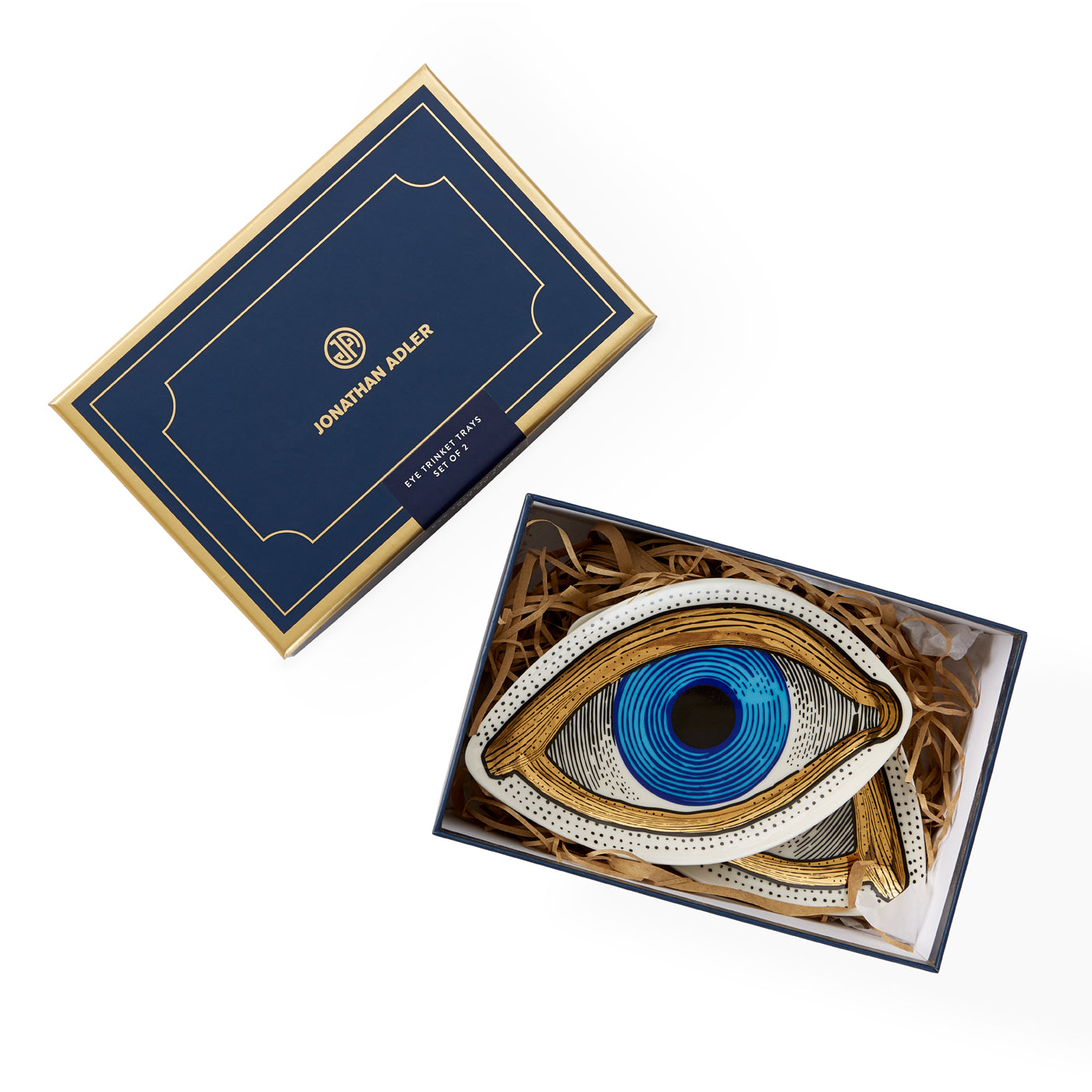 Elegant Eye Trinket Tray Set - Decorative Jewelry Holder for Rings, Earrings & Small Accessories - Perfect for Vanity, Dresser & Bathroom Organization