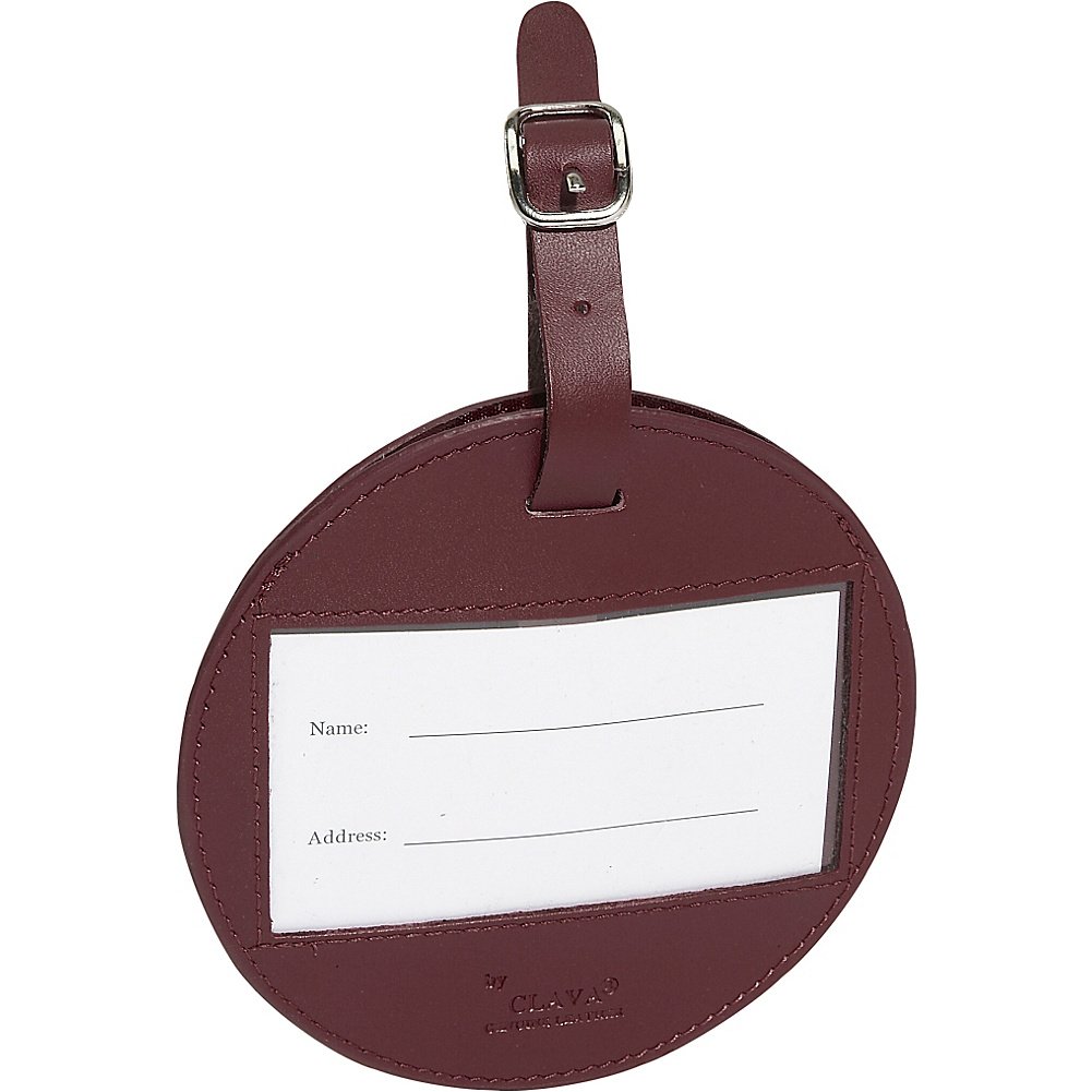 Color Circle Luggage Tag - CI Burgundy | Durable Travel ID Tag for Suitcases & Backpacks | Perfect for Airports, Business Trips & Vacation Travel