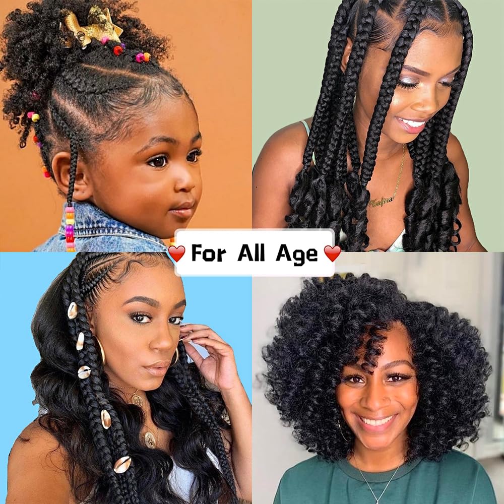 Brazilian Human Hair Bulk for Braiding - 100% Natural Wet & Wavy No Weft Bundles (14 Inch, Kinky Straight) - Perfect for Crochet Braids, Box Braids & Protective Hairstyles