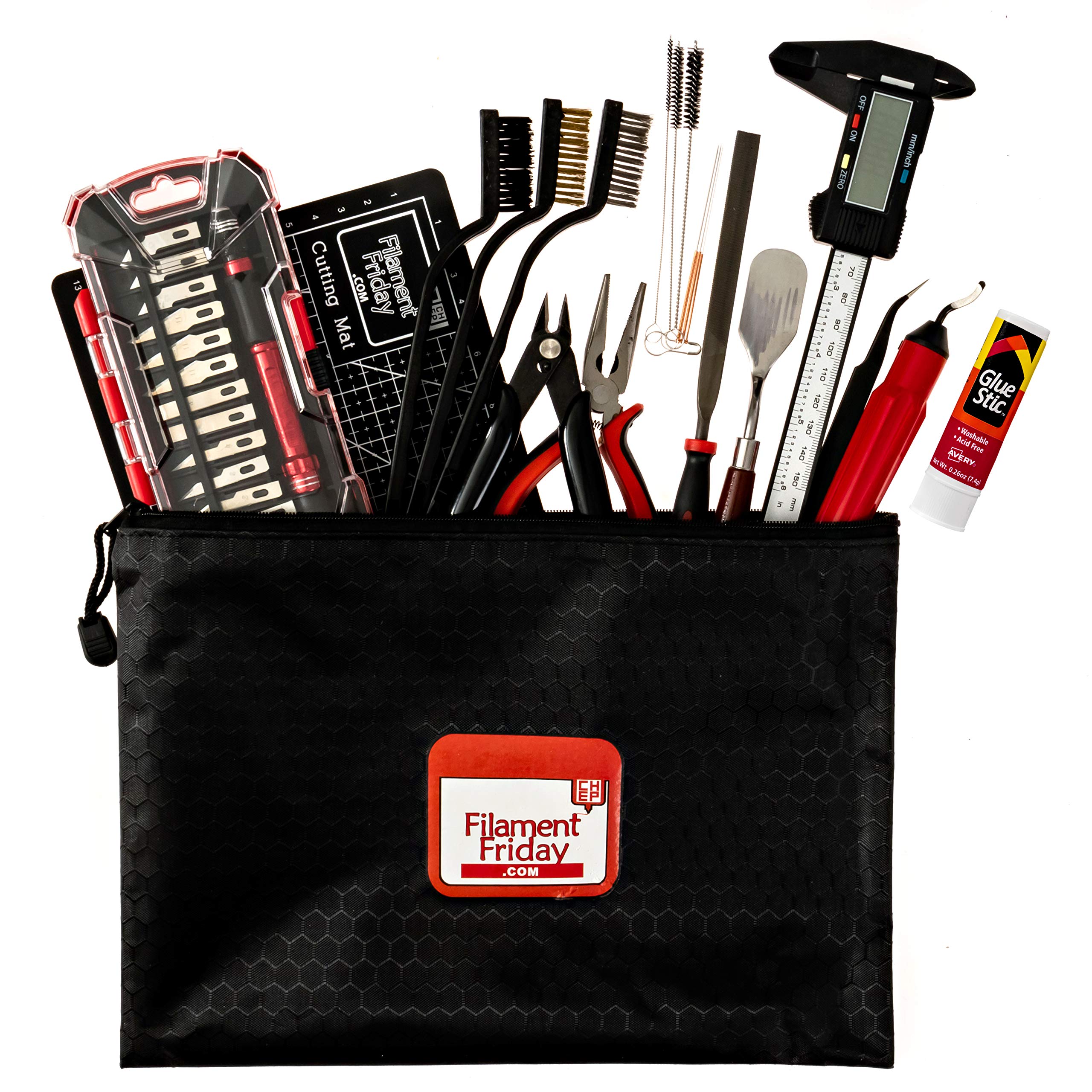 38-Piece 3D Printing Tool Kit - Essential Accessories for Finishing, Cleaning & Printing - Includes Removal Tools - Perfect for 3D Printer Maintenance & DIY Projects