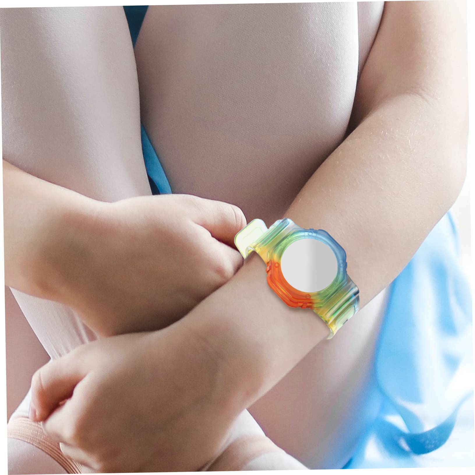 HOMSFOU Smartwatch Band Holder - Durable TPU Tracker Case Bracelet for Apple Watch, Fitbit, Garmin - Perfect for Workouts, Running, and Everyday Use