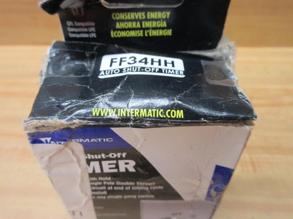 Intermatic FF34HH 4-Hour In-Wall Timer Switch with Hold Function - Commercial Grade Energy Saving Light & Appliance Control for Home, Office & Warehouse Use