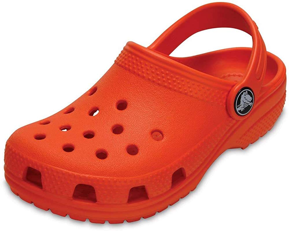 Crocs Classic Kids Clogs - Comfortable & Lightweight Water Shoes for Boys & Girls - Tangerine Orange Color - Size C12 - Perfect for Beach, Pool, and Outdoor Play