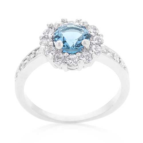 Bella Blue Birthstone Engagement Ring for Women - Elegant Promise Ring, Anniversary Gift, or Wedding Band for Her | Perfect for Proposals, Valentine's Day & Special Occasions