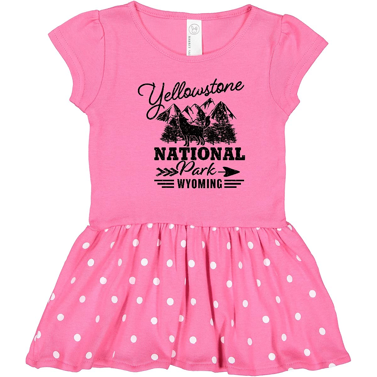 Inktastic Wyoming Yellowstone National Park Graphic Print Toddler Dress - Cute & Comfortable Outfit for Girls, Perfect for Travel, Outdoor Adventures & Casual Wear