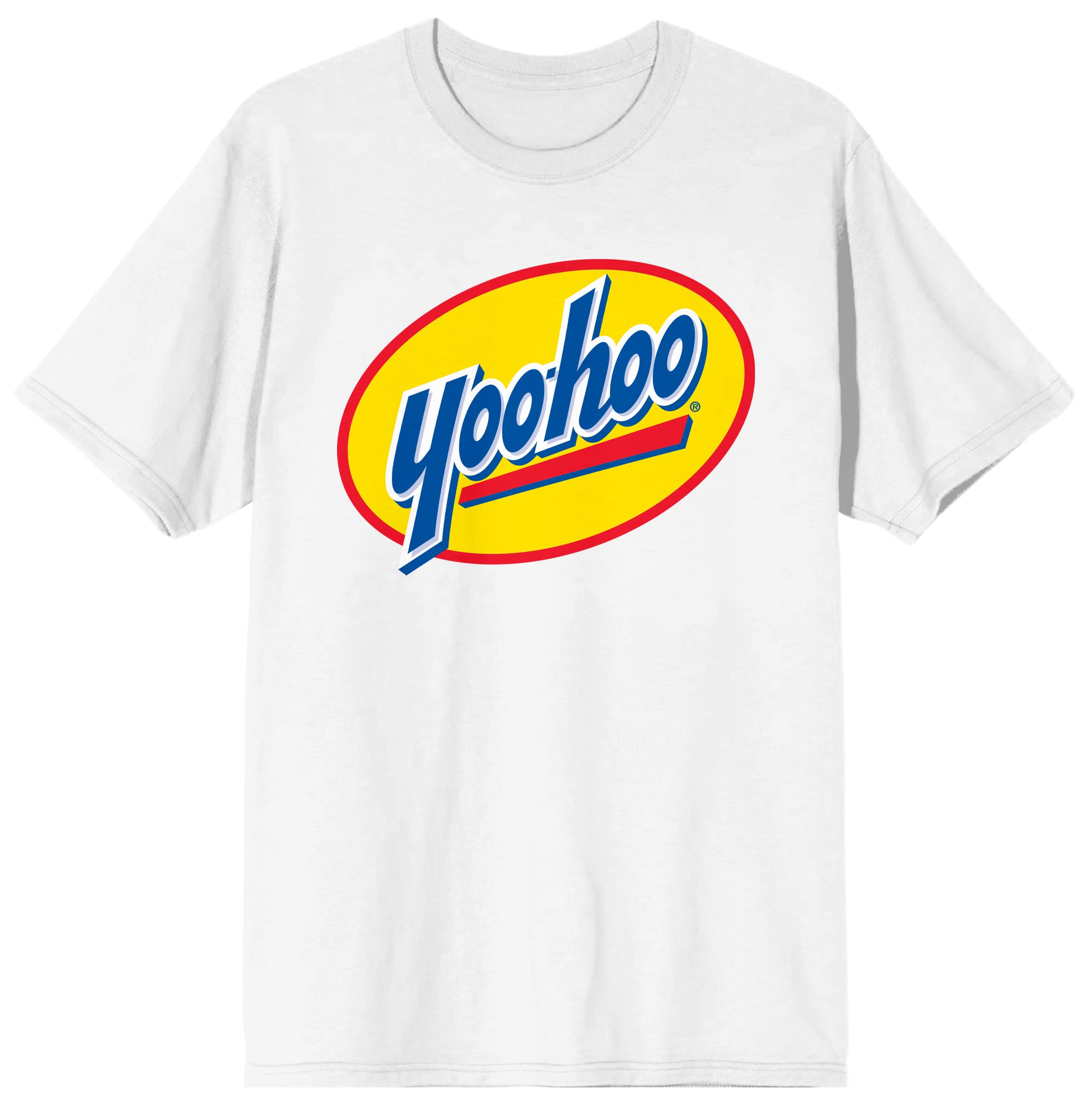 Bioworld Yoohoo Chocolate Milk Drink Logo Men's White T-Shirt | Casual Graphic Tee for Fans & Collectors | Perfect for Everyday Wear, Gifts, and Nostalgic Fashion