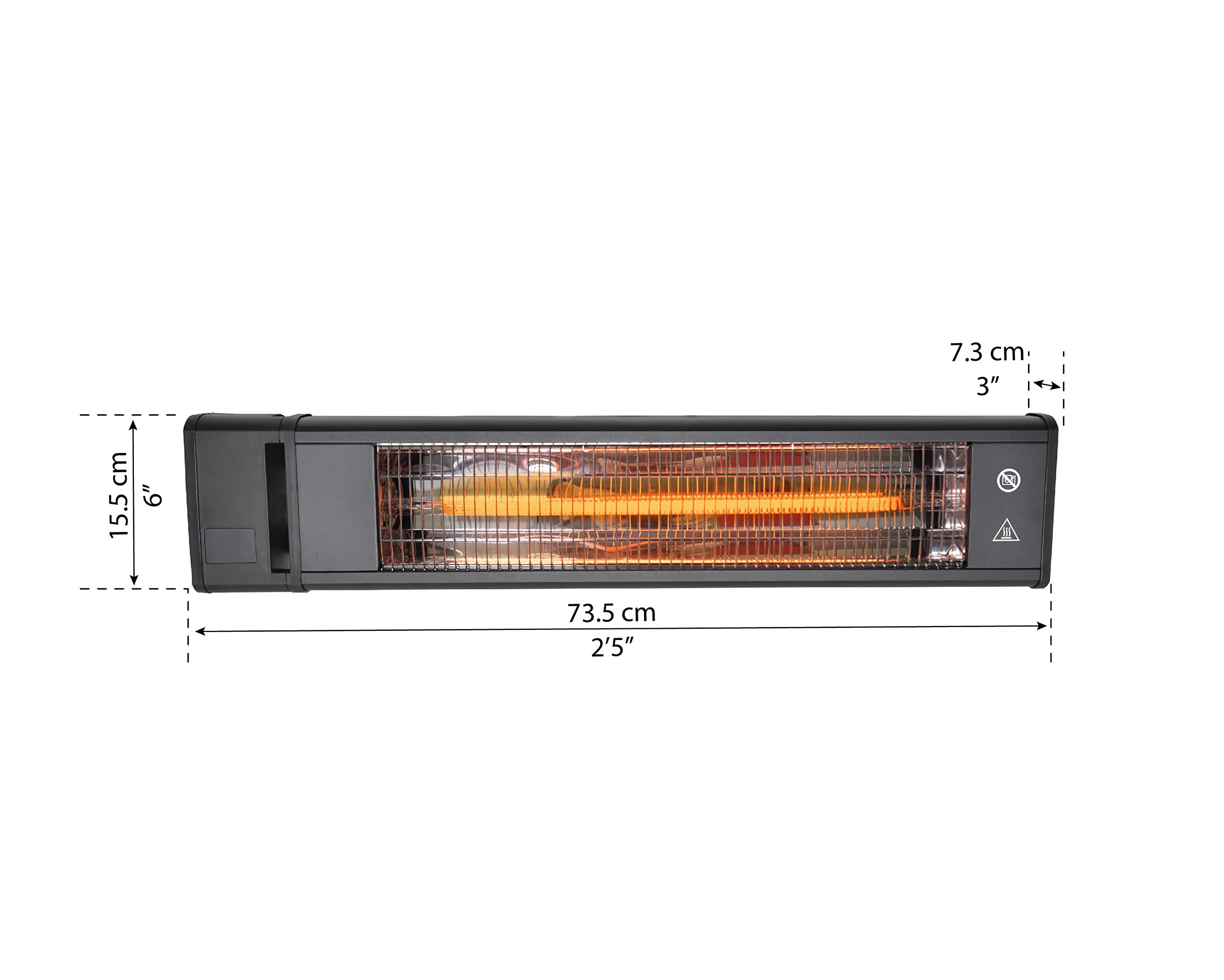 Palram Canopia 1500W Carbon Fiber Infrared Heater - Portable Space Heater for Indoor Use, Energy Efficient Heating for Home, Office, Garage & Patio
