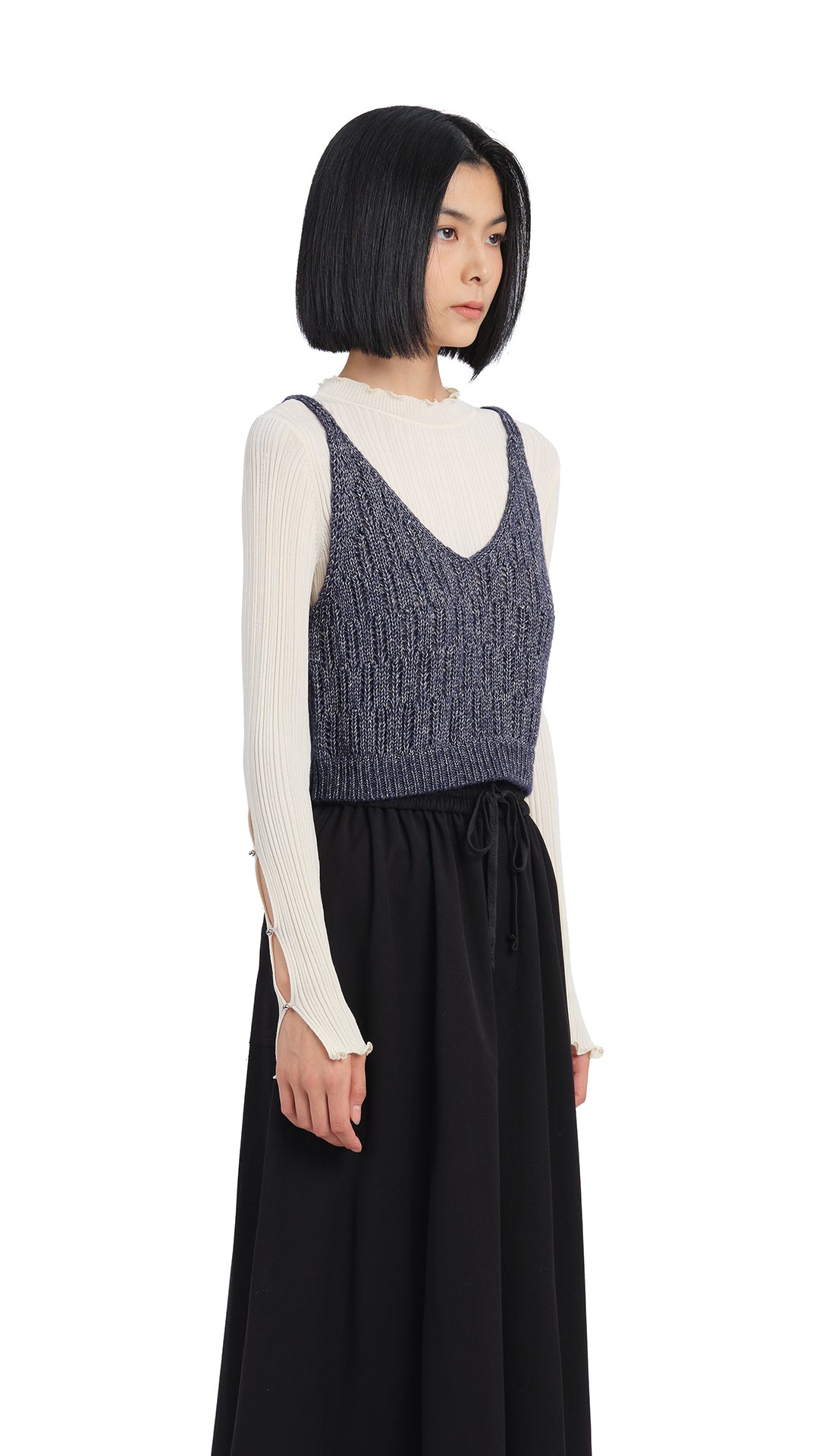 Cozy Textured Knit Vest for Women - Soft Chunky Cable Knit Sweater Vest - Perfect for Layering in Fall & Winter Outfits