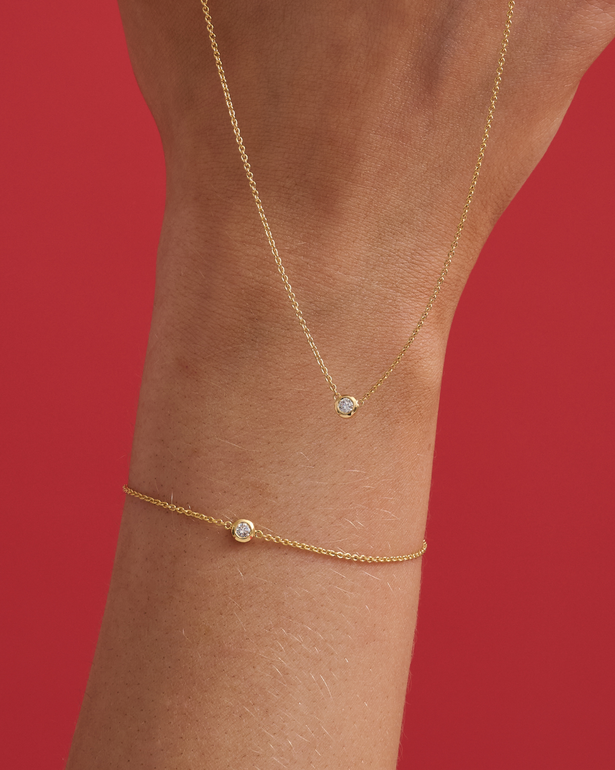 14K Solid Gold Bezel Diamond Bracelet for Women - Elegant Tennis Bracelet for Everyday Wear, Gifts & Special Occasions