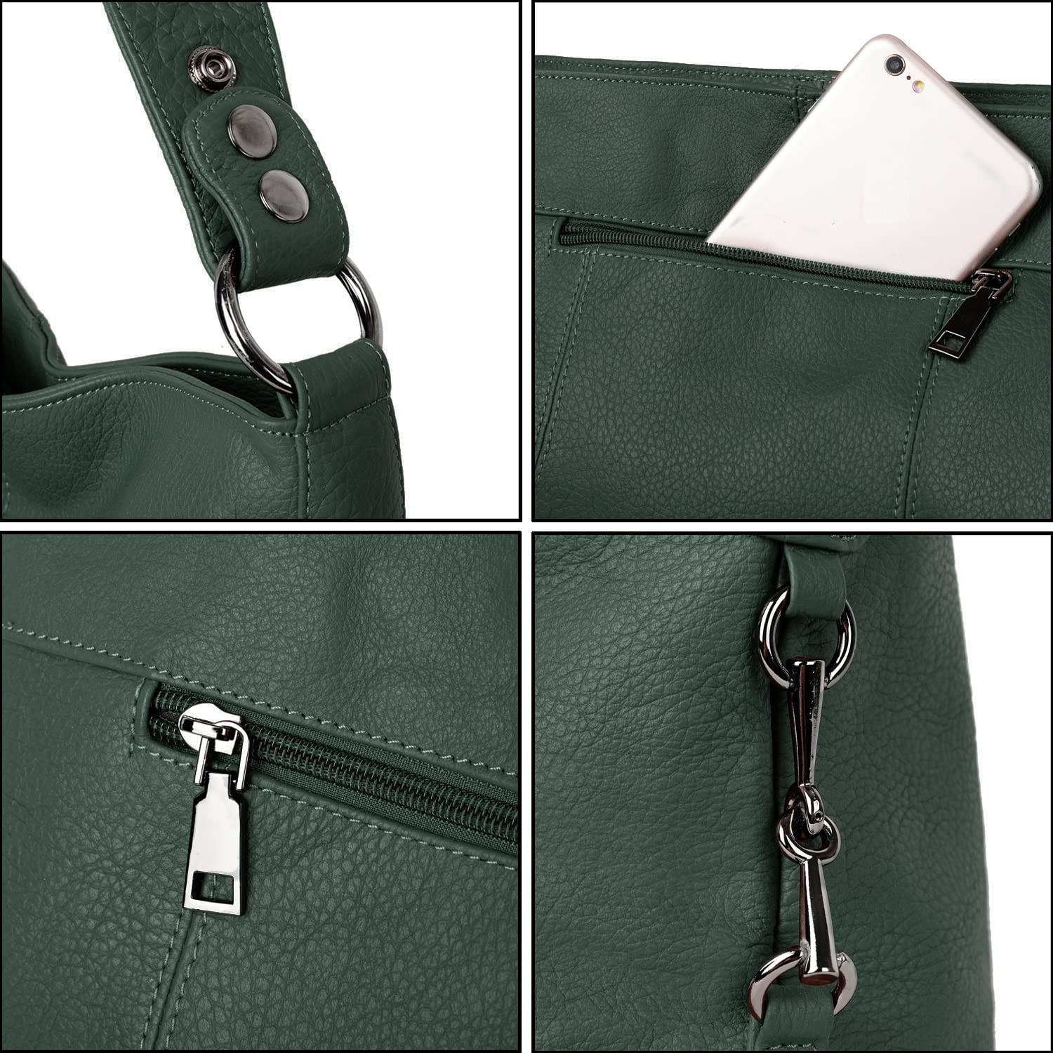 YALUXE Genuine Leather Shoulder Bag for Women - Stylish Crossbody Purse for Work & Travel