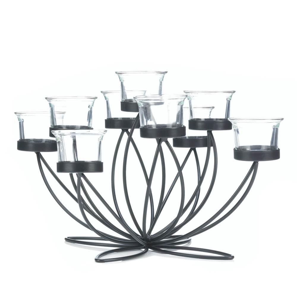 Iron Bloom Candle Holder - Elegant Rustic Centerpiece for Wedding, Home Decor & Table Setting - Perfect for Farmhouse, Boho & Vintage Style Decorations