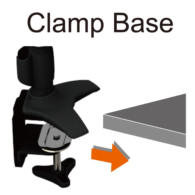 Amer Quad Clamp Mount for 13-24 Inch Monitors - Heavy Duty Adjustable VESA 75x75/100x100 Bracket - Perfect for Home Office, Gaming Setup & Multi-Screen Workstations