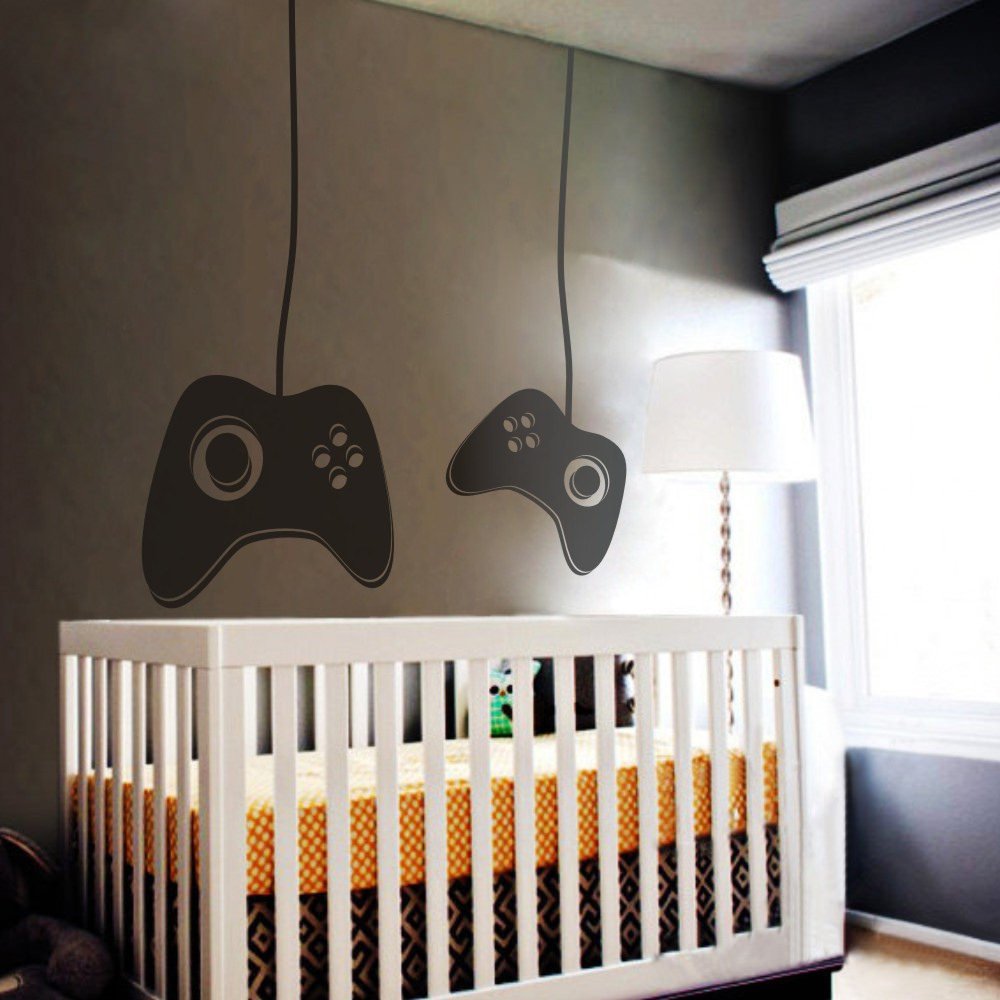 Gaming Wall Decal - Vinyl Game Controller Stickers for Teen & Kids Bedroom Decor (52