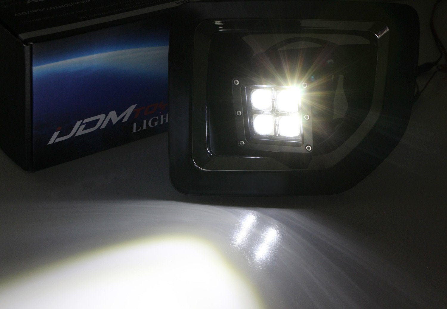 40W CREE LED Pods with Fog Light Cover & Bracket Mounts for 2015-2019 GMC 2500/3500 - Off-Road Lighting, Truck Accessories, Fog Lights Replacement