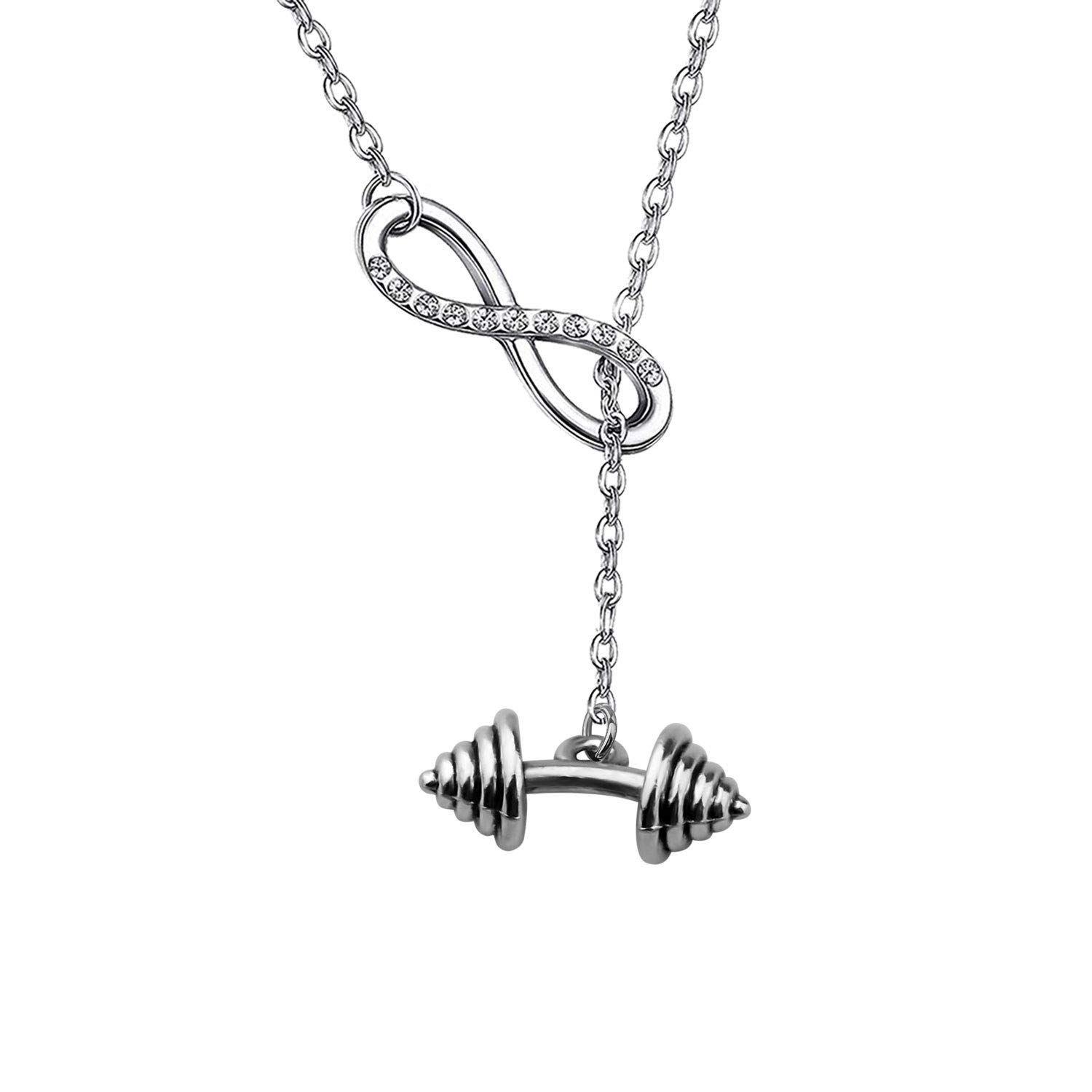 BEKECH Bodybuilding Jewelry - Weightlifting Pendant Necklace for Men & Women - Gym Jewelry for Fitness Enthusiasts - Perfect Bodybuilder Gift & Workout Accessory - Ideal for Weight Training, CrossFit, and Powerlifting