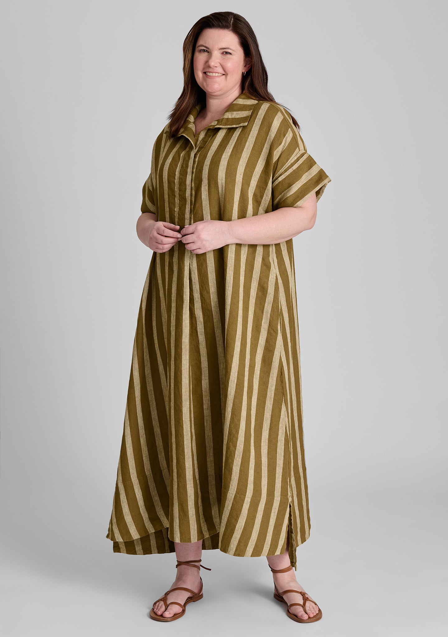 Stylish Artful Shirtdress - Elegant Linen Dress for Women | Perfect for Summer Outfits, Beach Wear & Casual Office Attire